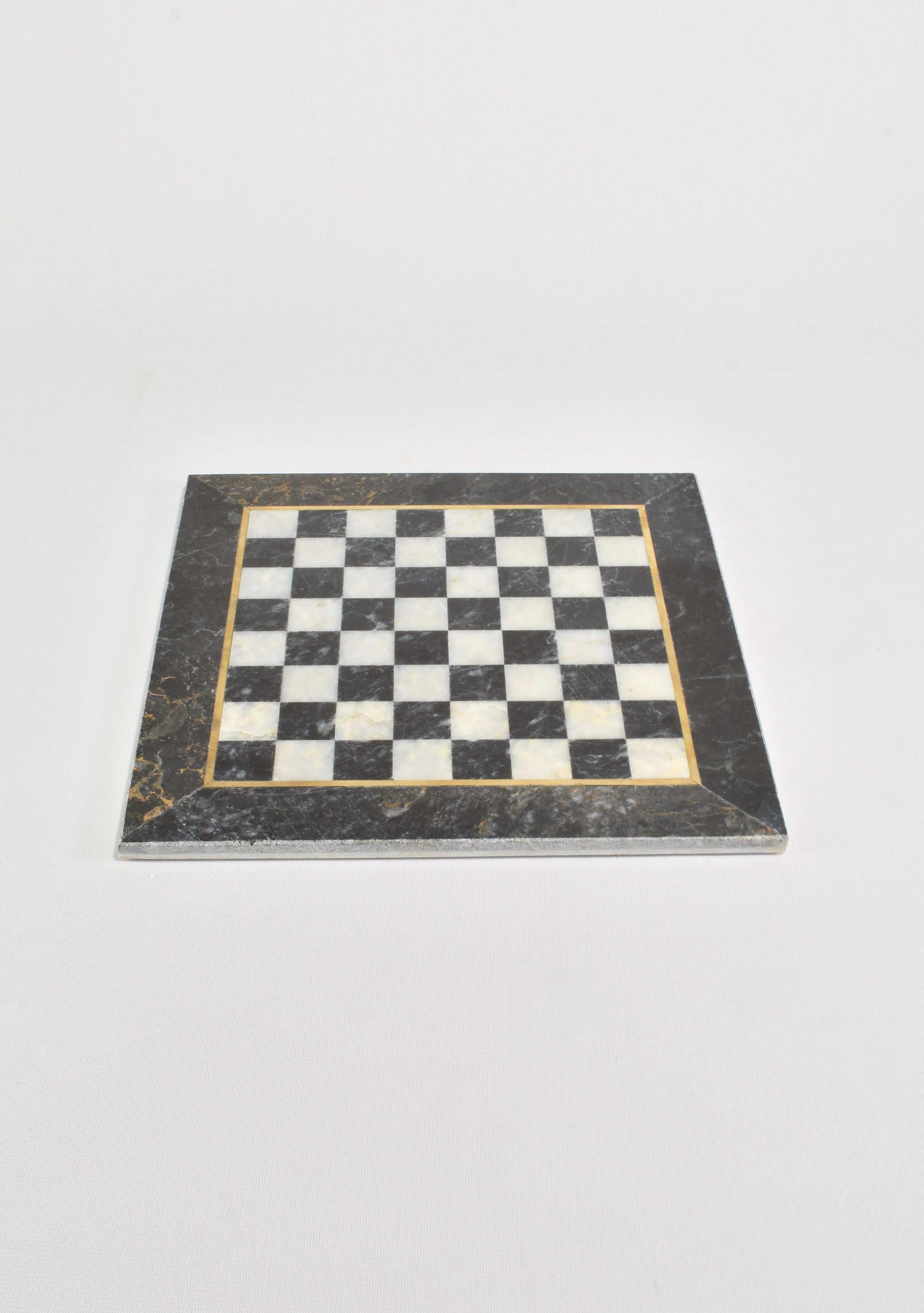 Brass Marble Chess Set For Sale