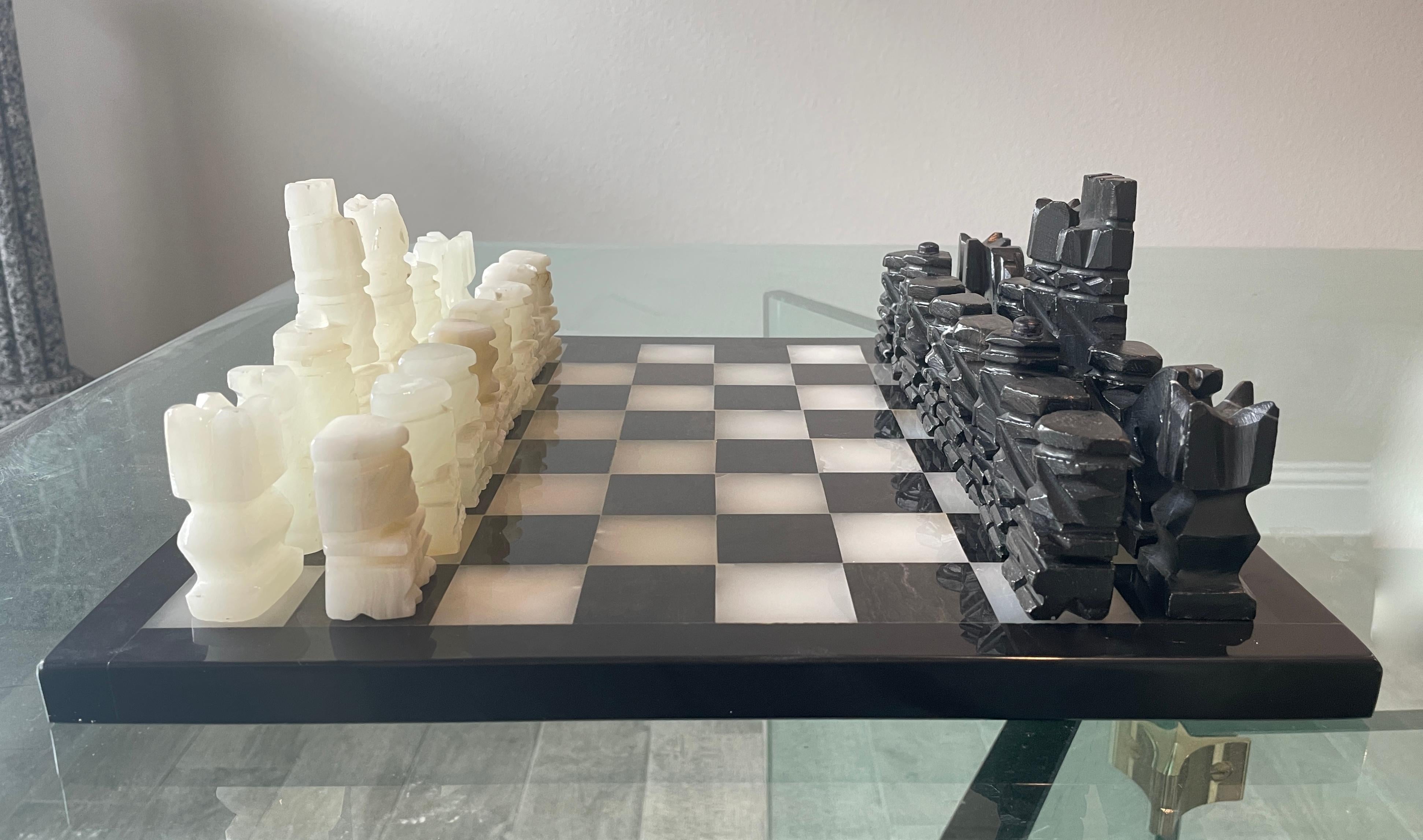 Schach-Set aus Marmor im Angebot 4