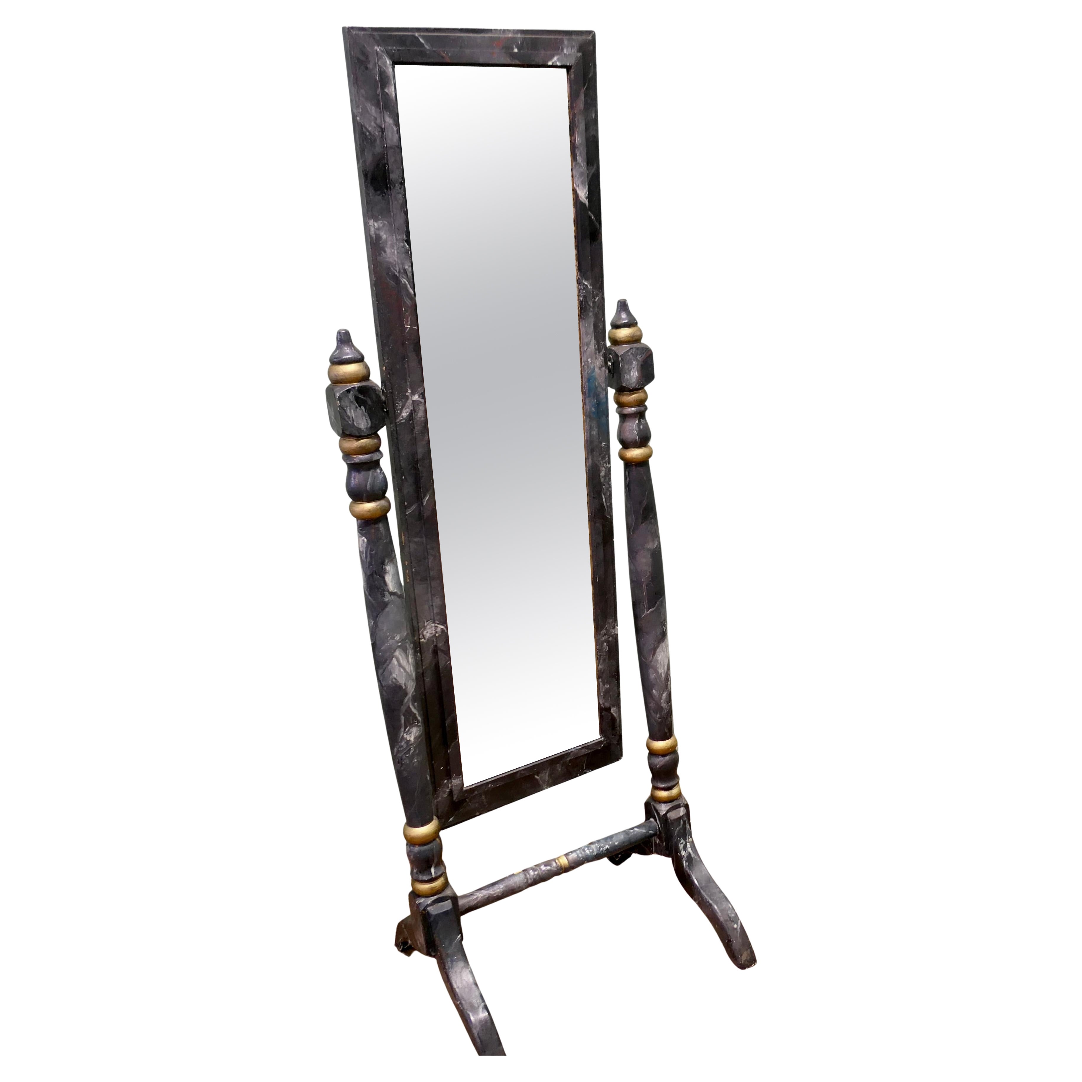 Marble Cheval Mirror, Outfitters Double Sided Dressing Mirror (miroir double face) en vente