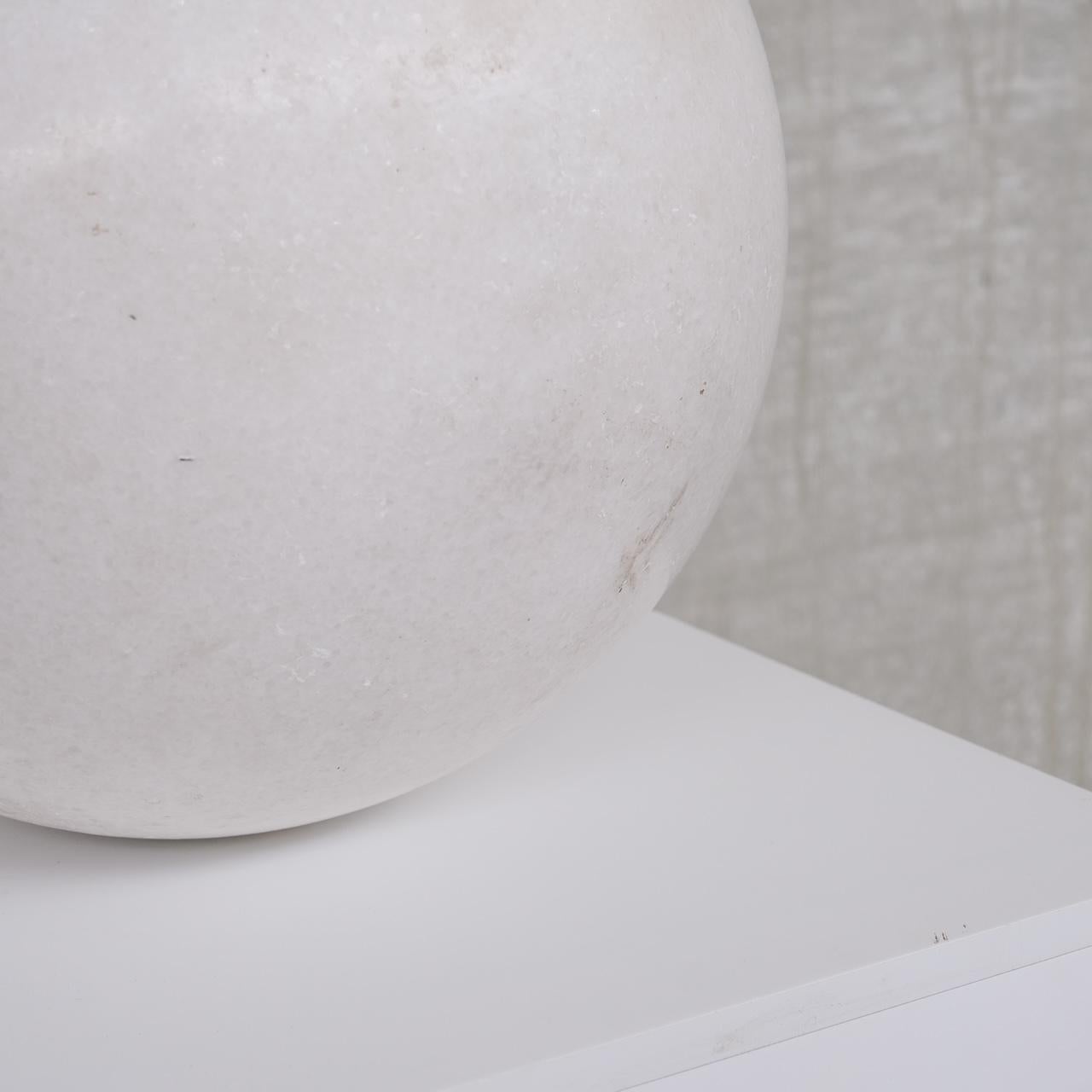 Italian Marble Circular Mid-Century Large Ball For Sale