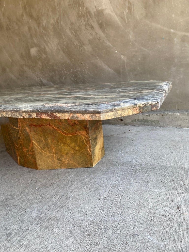 Marble Cocktail Table, Italy, 1980's at 1stDibs