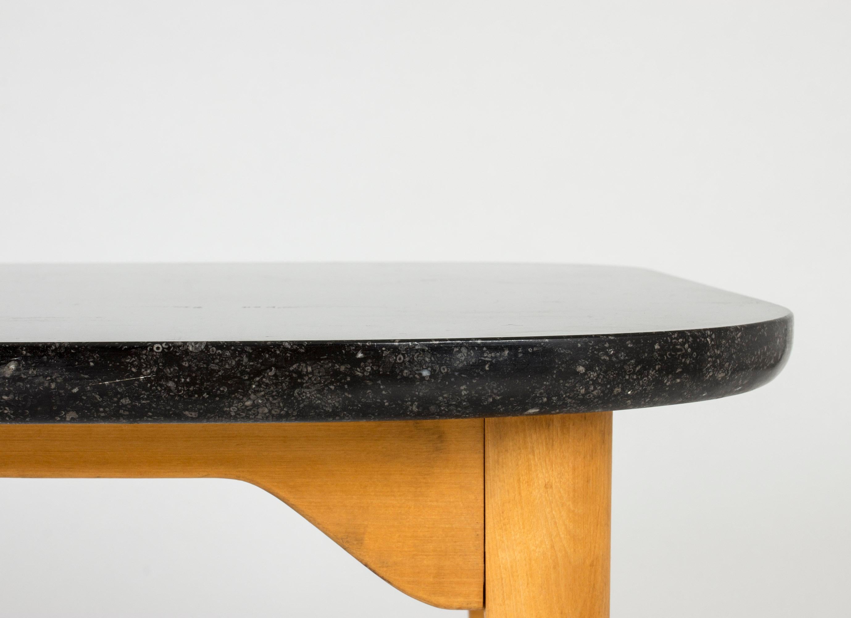 Marble Coffee or Playing Table by Axel Larsson In Excellent Condition In Stockholm, SE