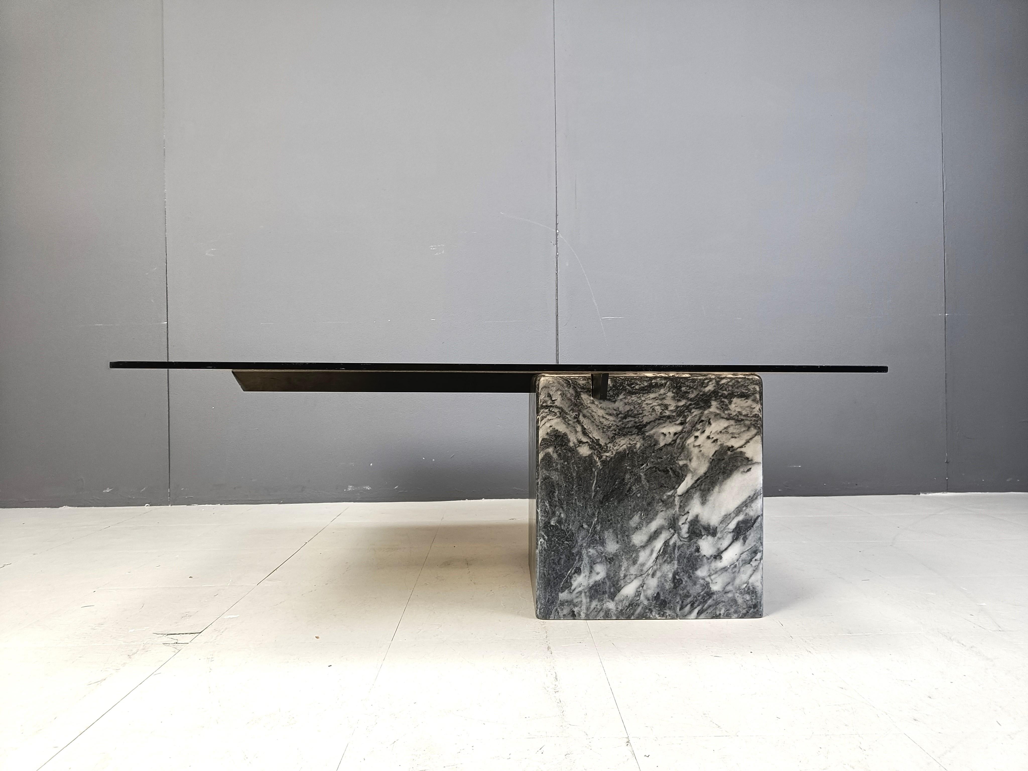 Marble coffee table by Artedi, 1980s In Good Condition In Leuven, Vlaams Gewest