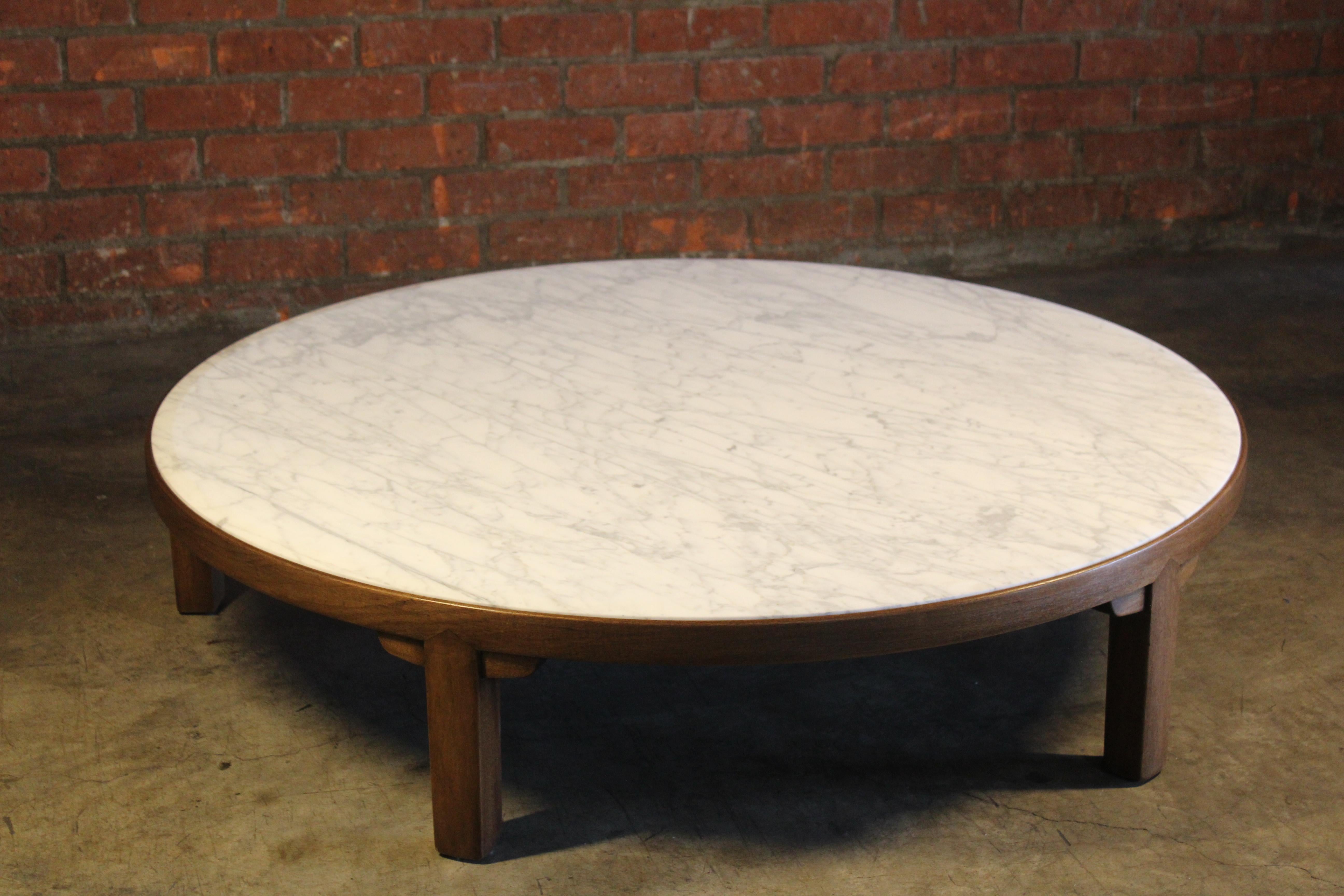 Mid-Century Modern Marble Coffee Table by Edward Wormley for Dunbar, U.S.A, 1950s