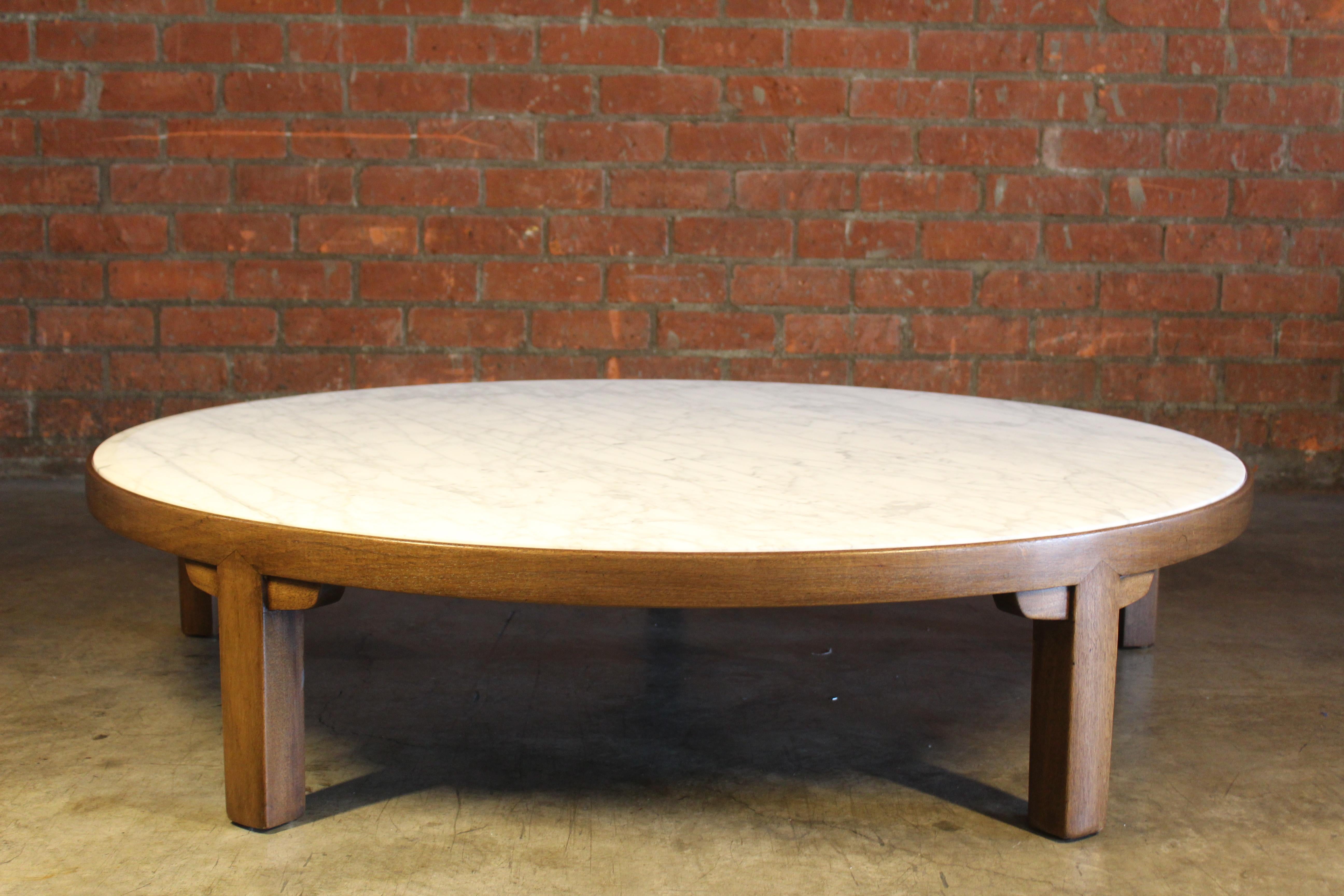 Marble Coffee Table by Edward Wormley for Dunbar, U.S.A, 1950s In Good Condition In Los Angeles, CA