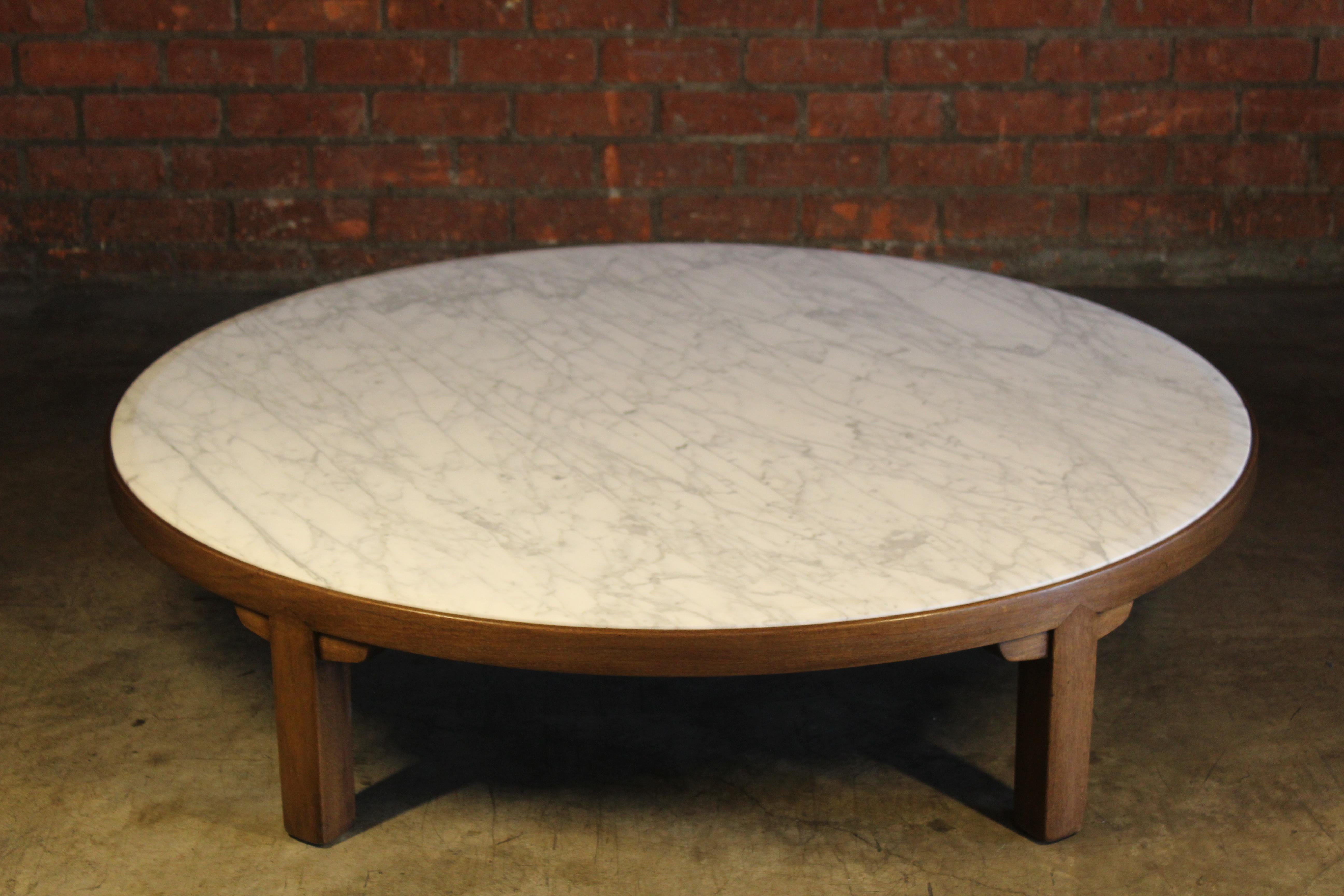 Mid-20th Century Marble Coffee Table by Edward Wormley for Dunbar, U.S.A, 1950s