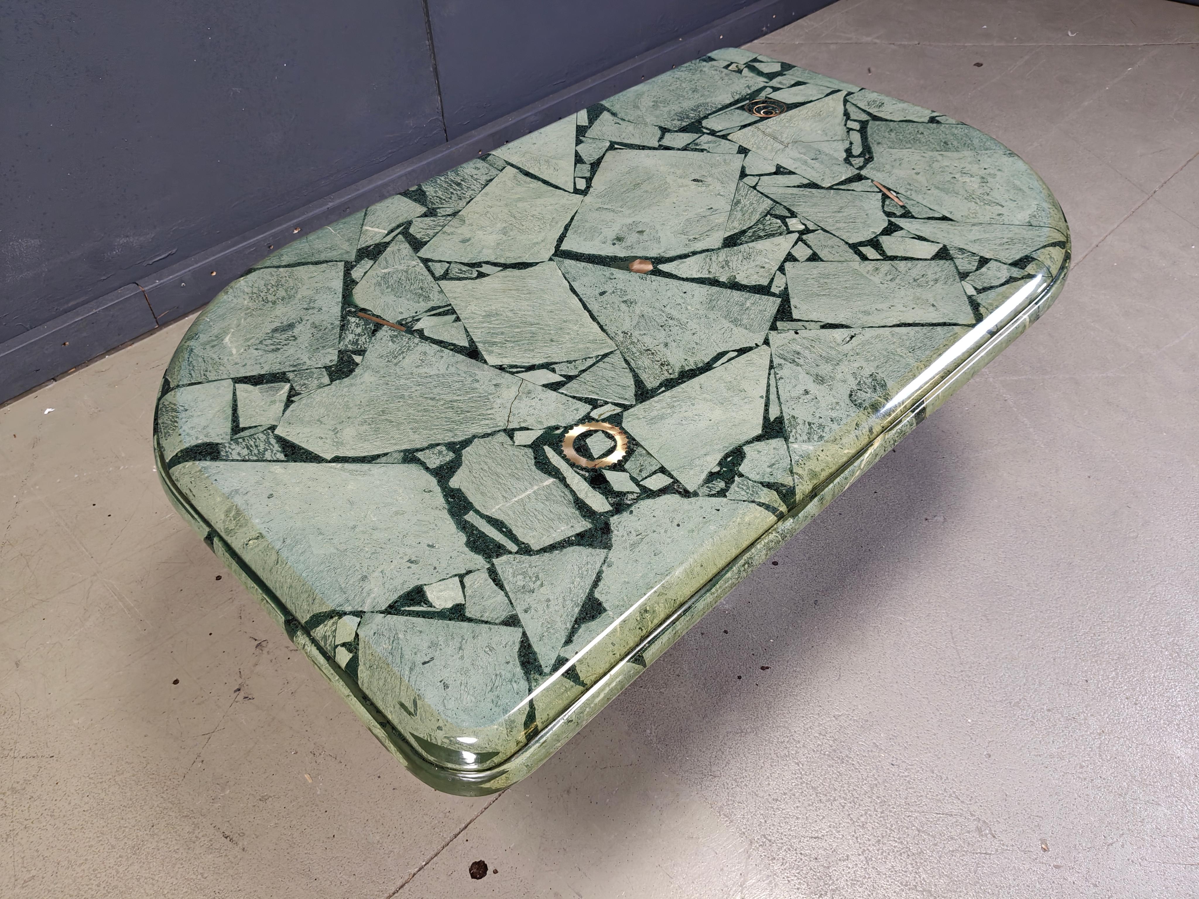 Marbre Table basse en marbre par Fedam, 1970 en vente