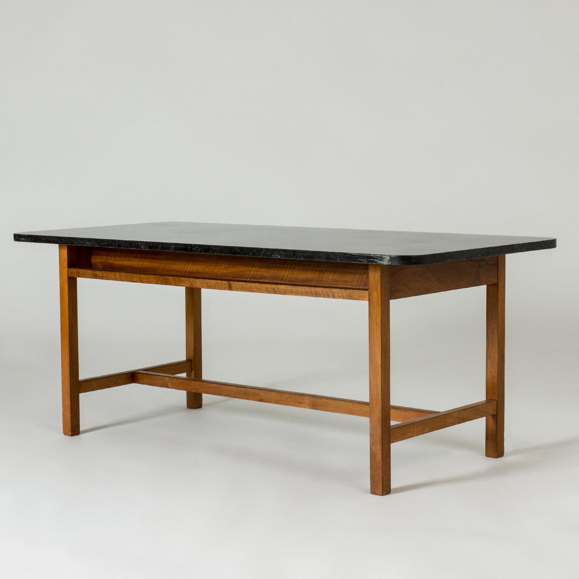 Scandinavian Modern Marble Coffee Table by Josef Frank, Svenskt Tenn, Sweden, 1950s For Sale