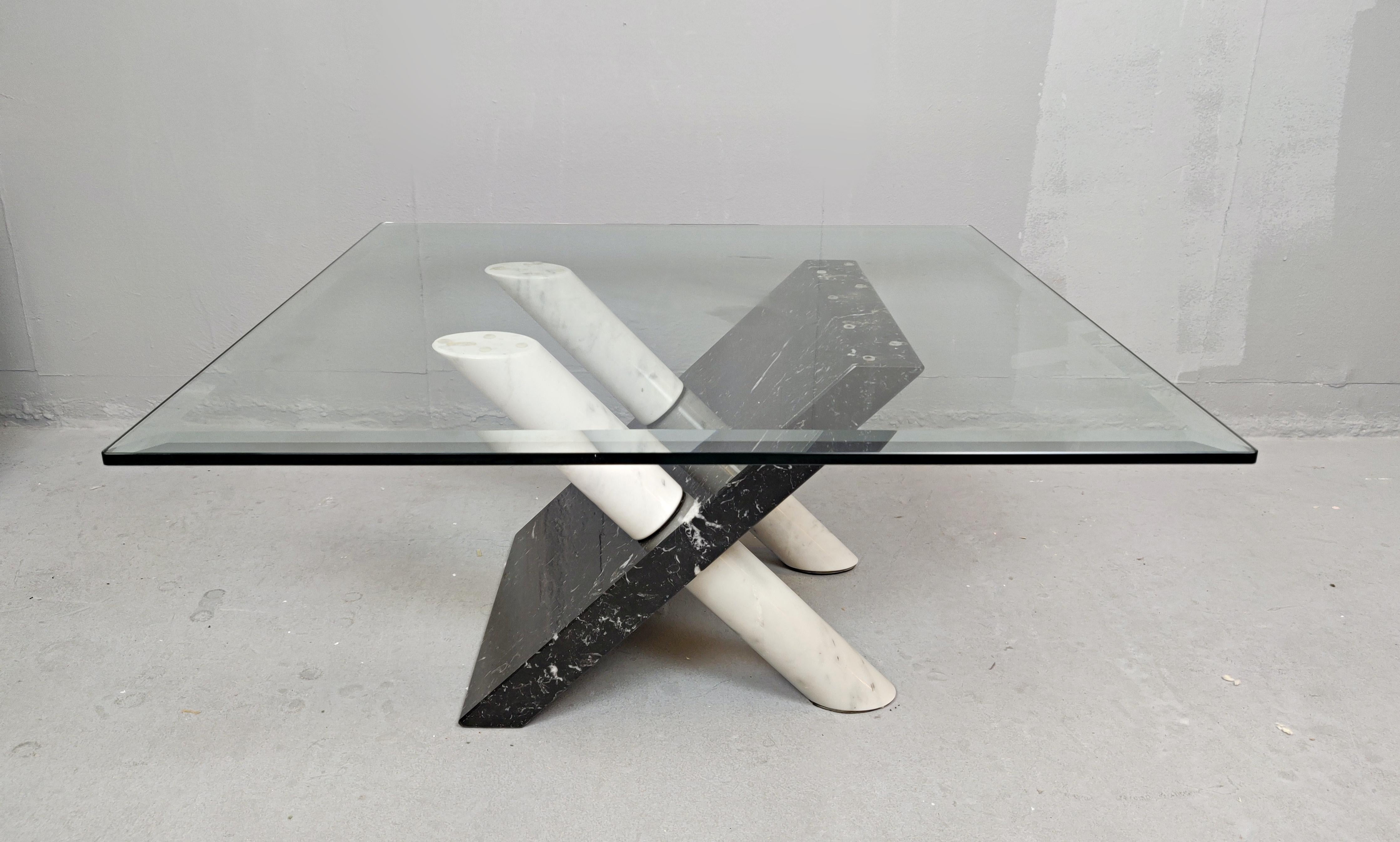 Marble coffee table by Maurizio Cattelan, Italy, 1980s.