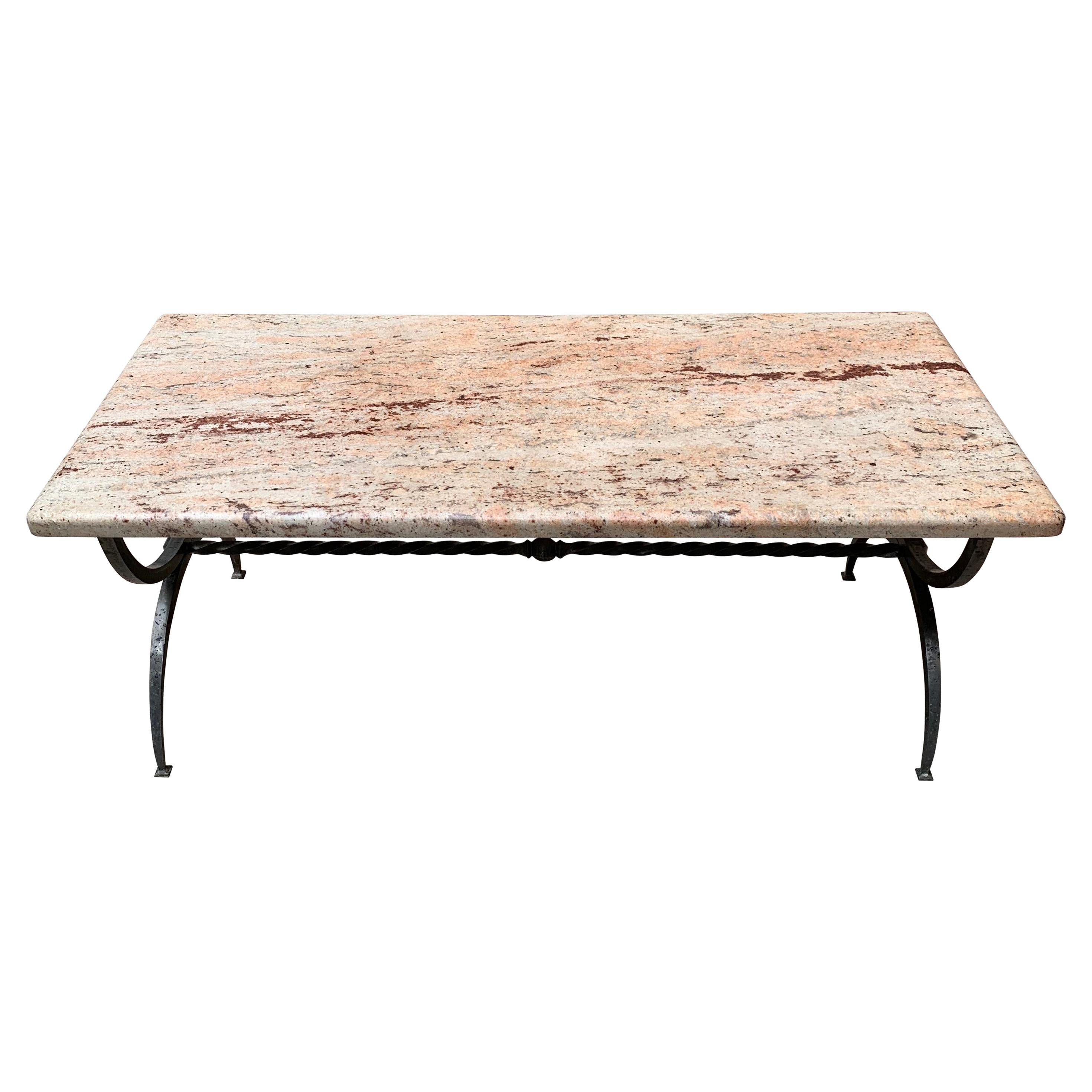 Marble Coffee Table in the Style of Jansen, 1975