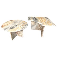 Marmor-Couchtisch-Set, 1970er Jahre