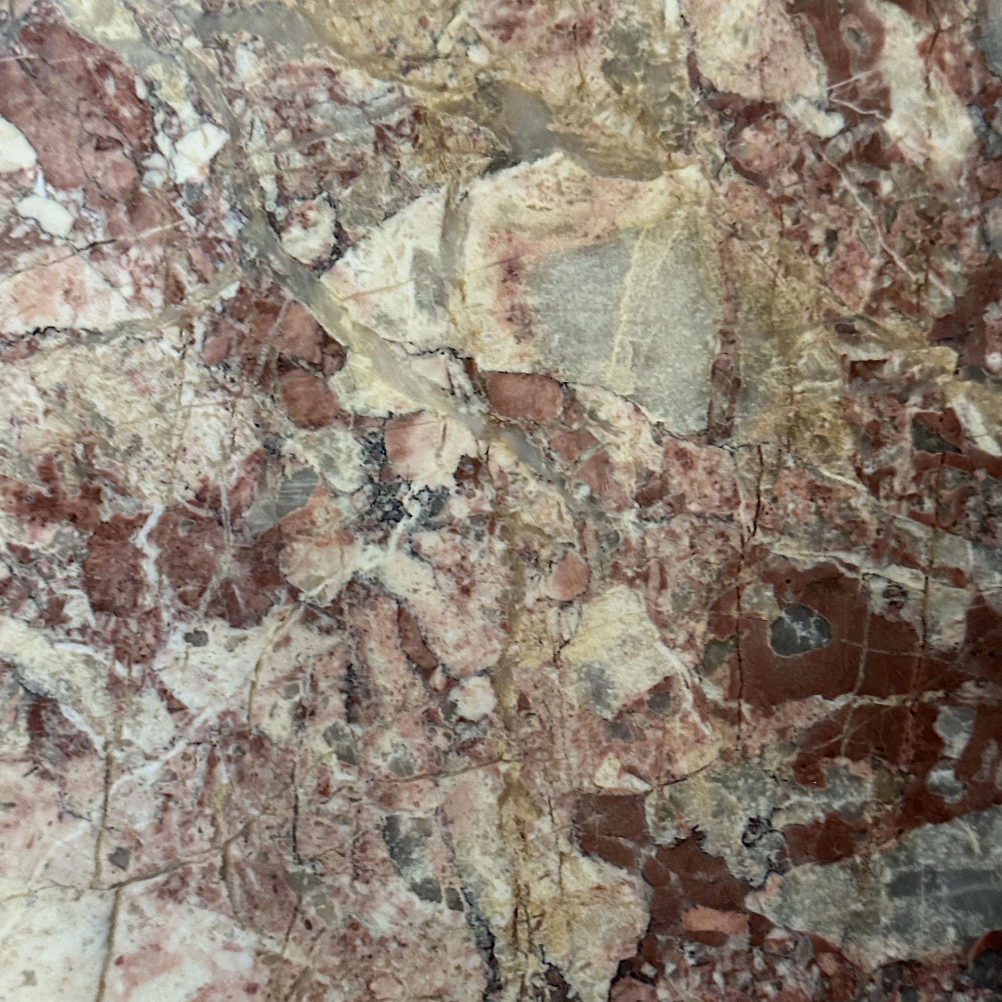 Mesa de centro de mármol con tapa rectangular de cristal, Italia Años 70 en venta 4