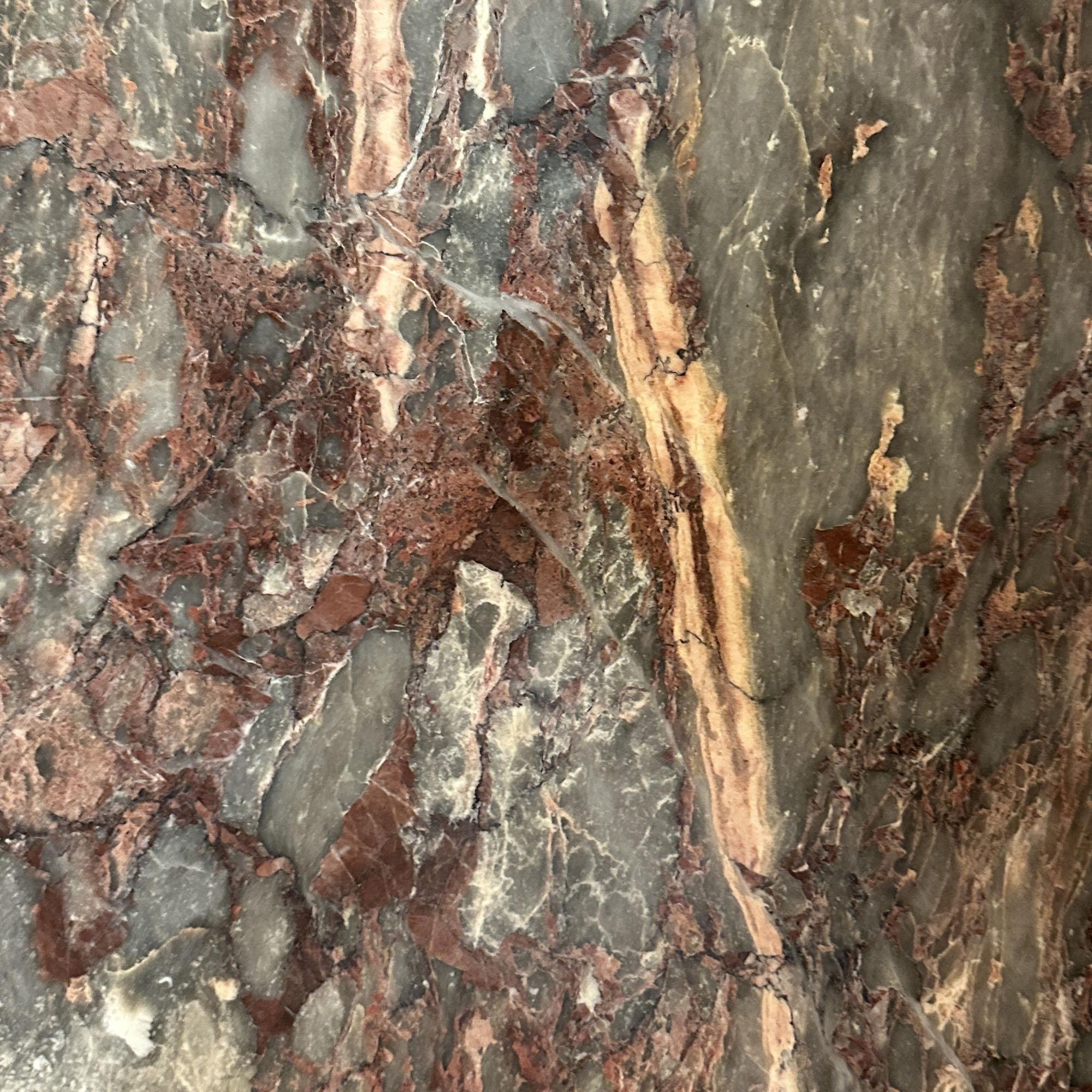 Mesa de centro de mármol con tapa rectangular de cristal, Italia Años 70 en venta 6