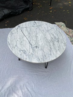 Marble Coffee Table with reproduction iron legs