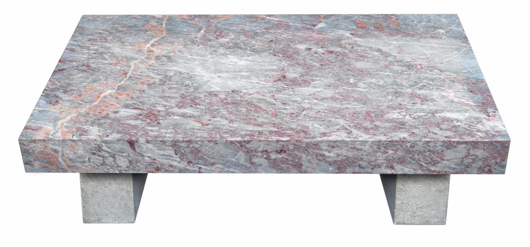 Table basse en marbre Pieds Wood  Fait à la main  Décoré en Italie par Cupioli disponible Neuf - En vente à Rimini, IT