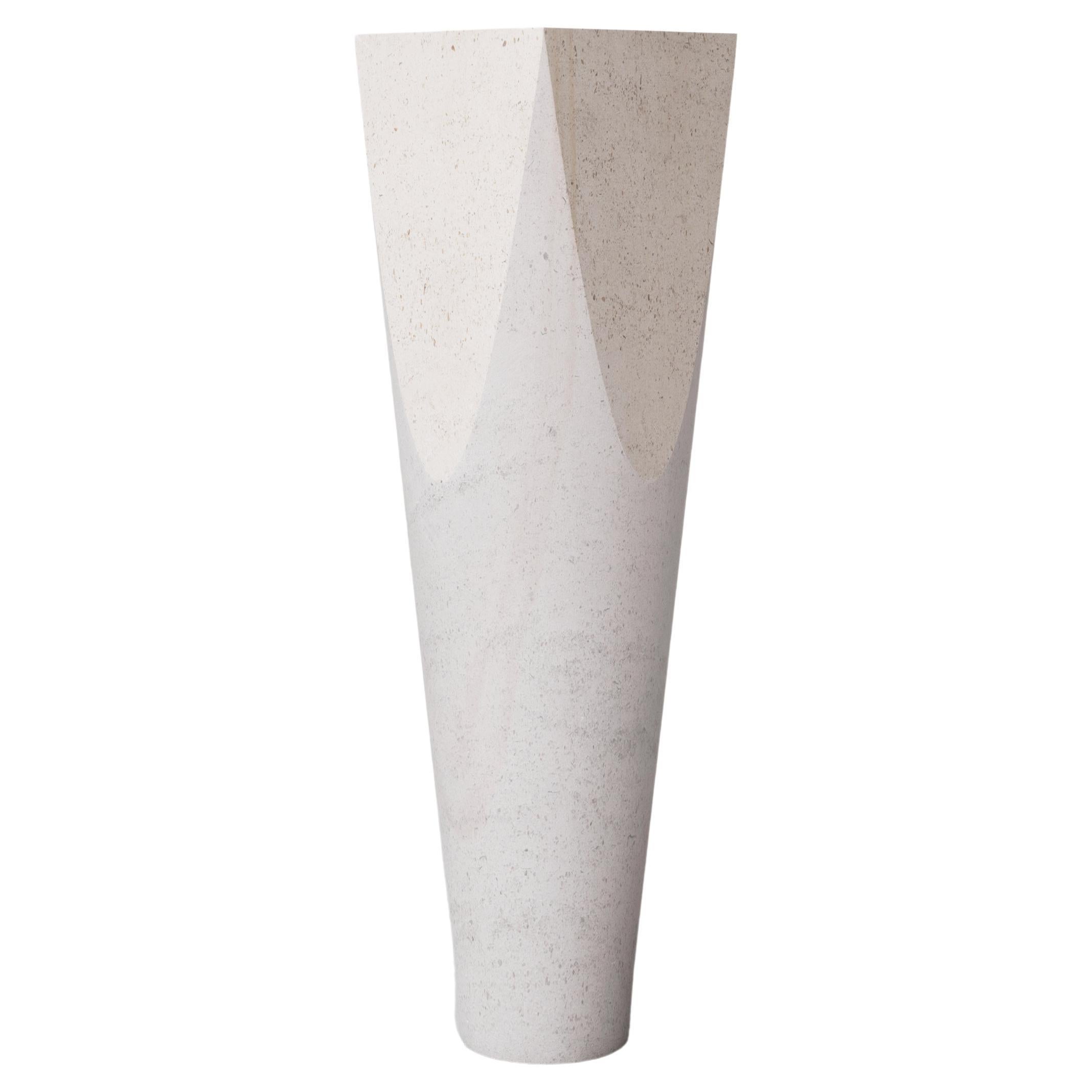 Marble Column 'Arch' by Frédéric Saulou, Limestone