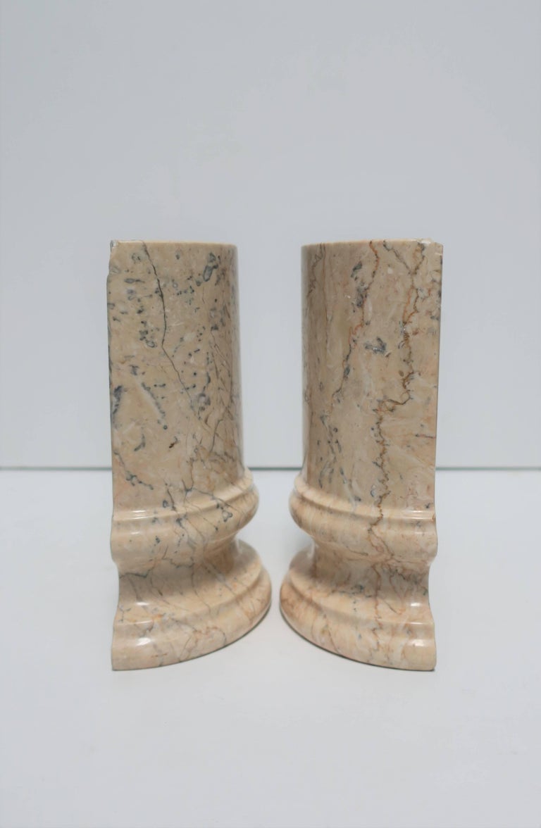 Marble Column Bookends at 1stDibs