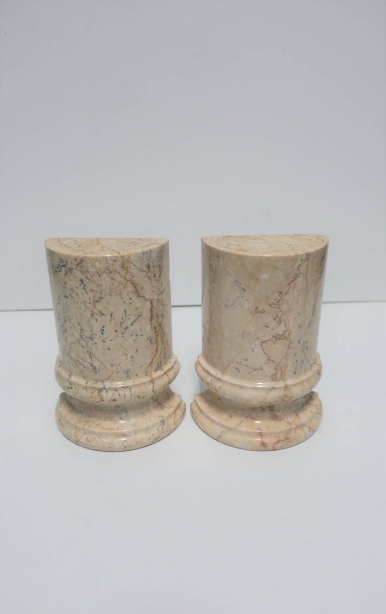 Marble Column Bookends at 1stDibs