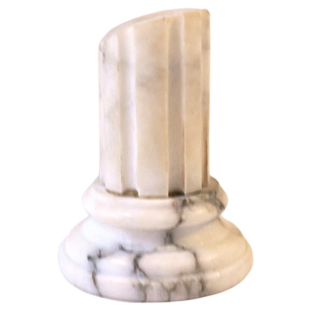 Marble Column Pillar Neoclassical Decorative Object Italian