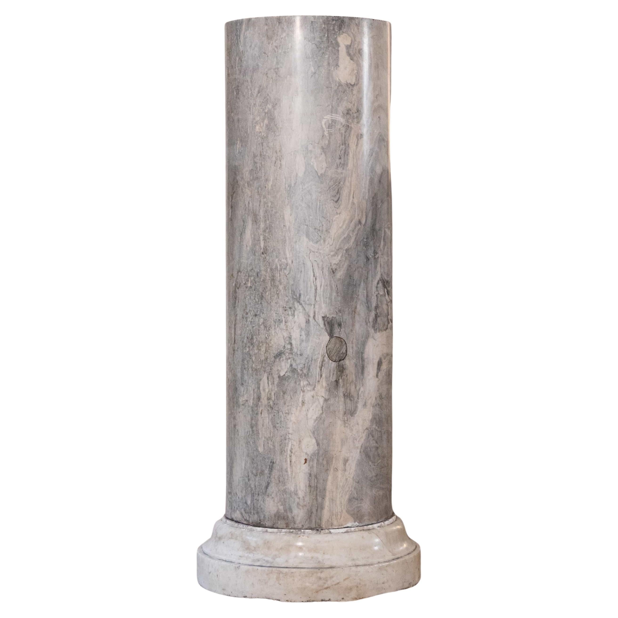 Marble Column Stump, 19th century For Sale