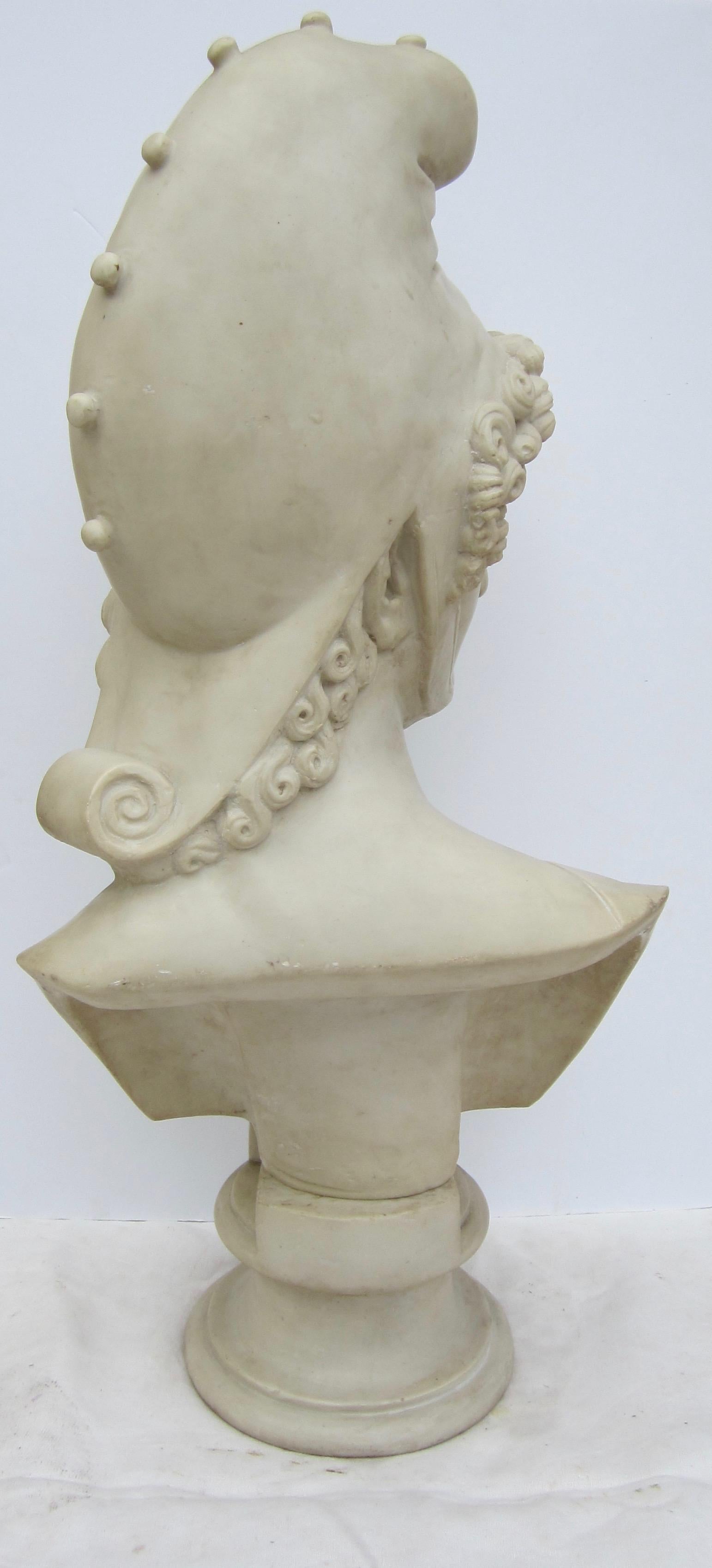 20th Century Marble Composite Bust