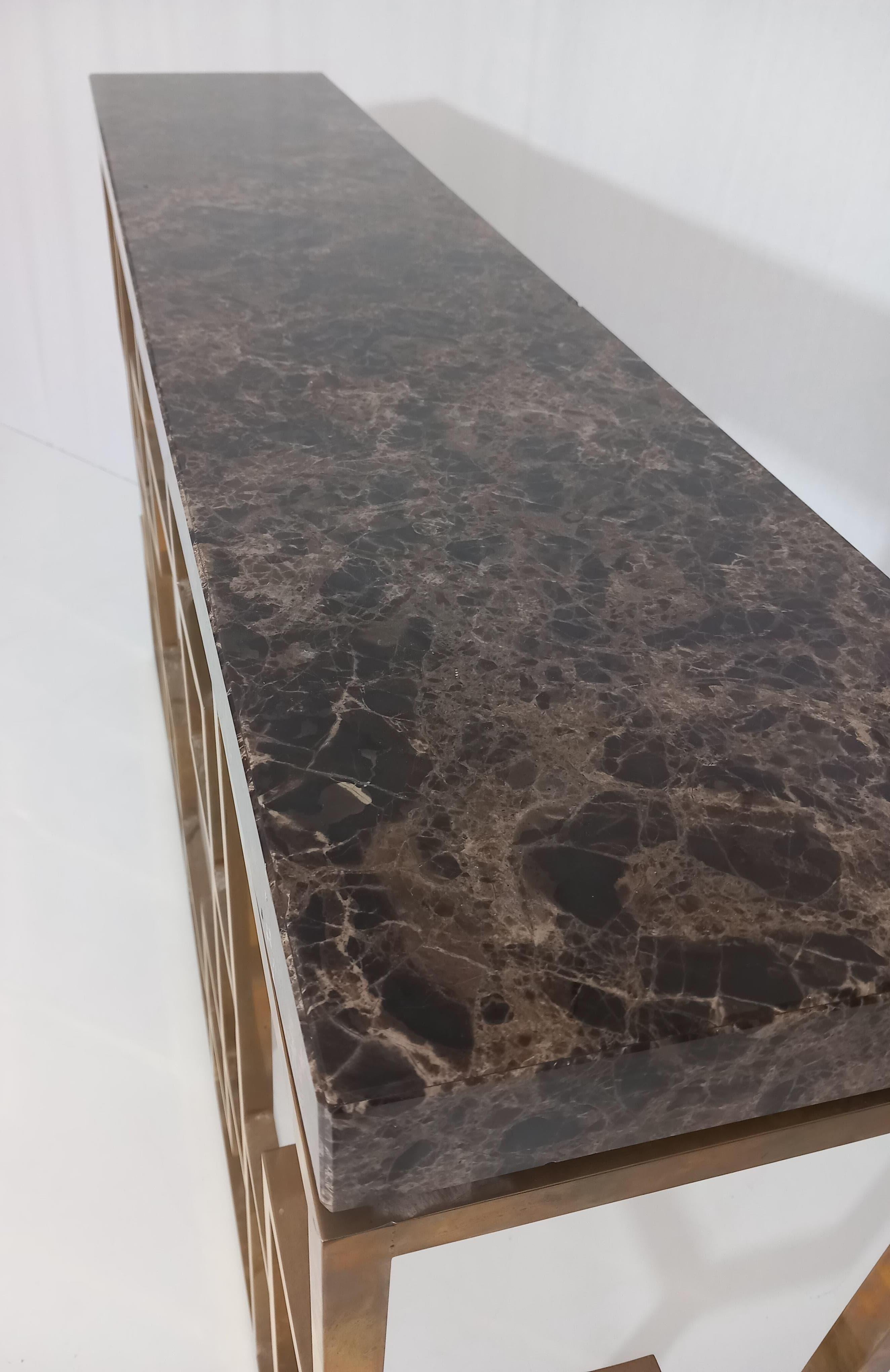 Marble Console, 80s In Good Condition For Sale In Medesano, Parma