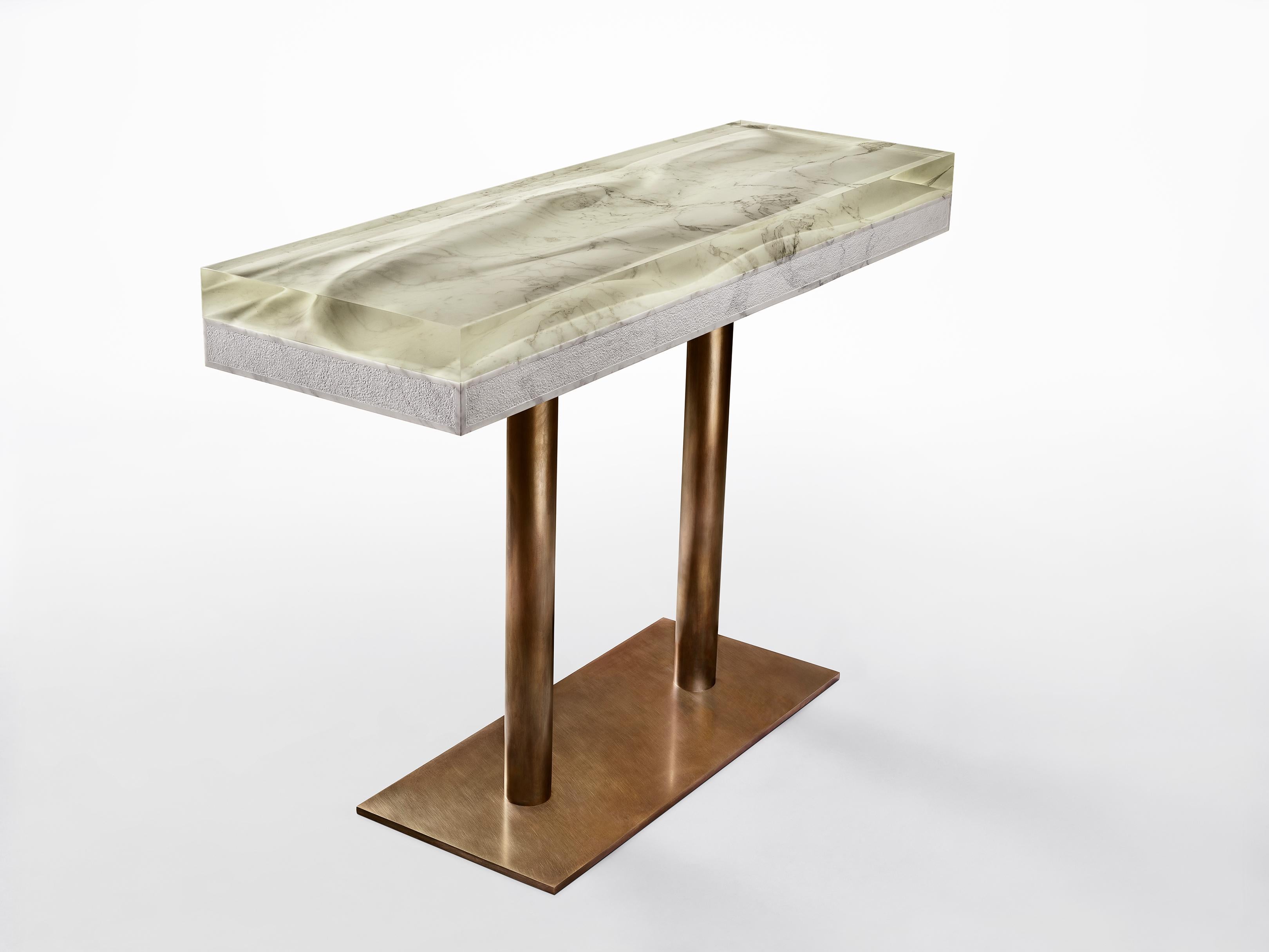 Italian Marble Console by Jonathan Hansen For Sale