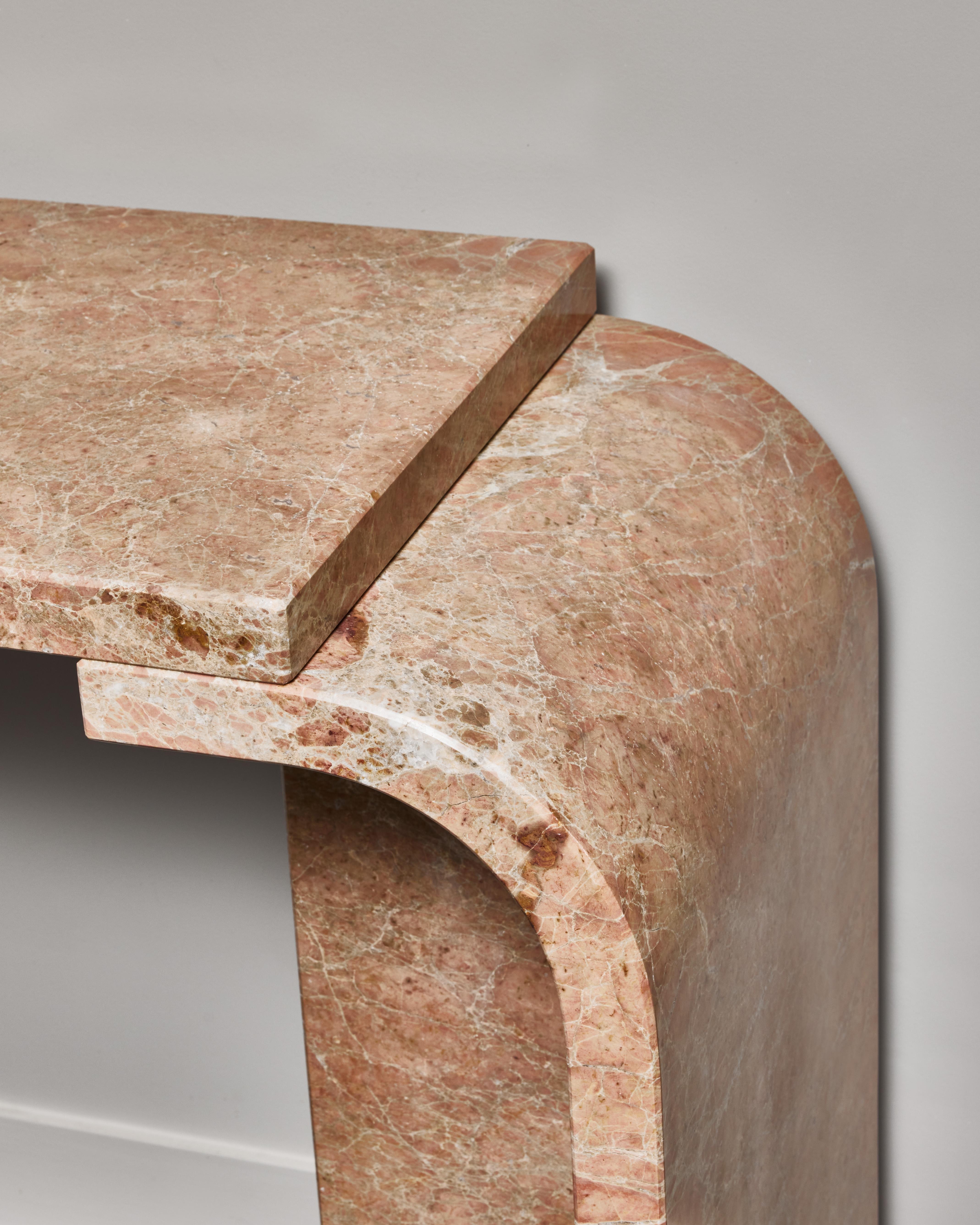 French Marble console by Studio Glustin For Sale