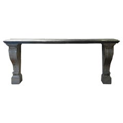 Empire Style Marble Console Table, Carved Legs, France, 19th Century