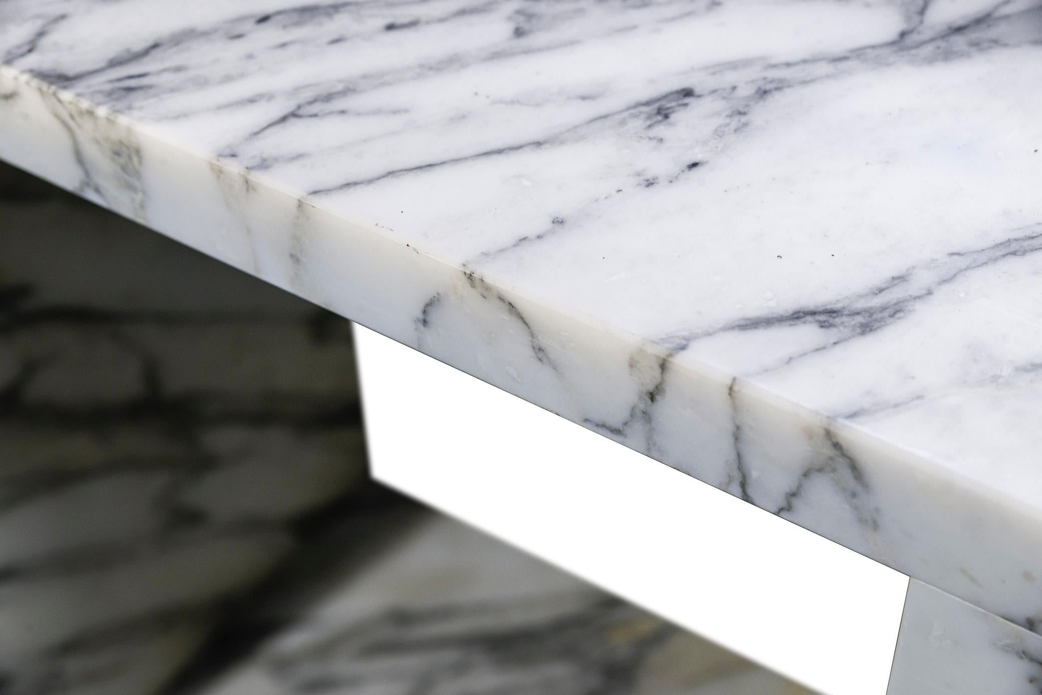 Italian Marble Console Table Made by Ettore Sottsass (1917-2007), circa 1980, Italy