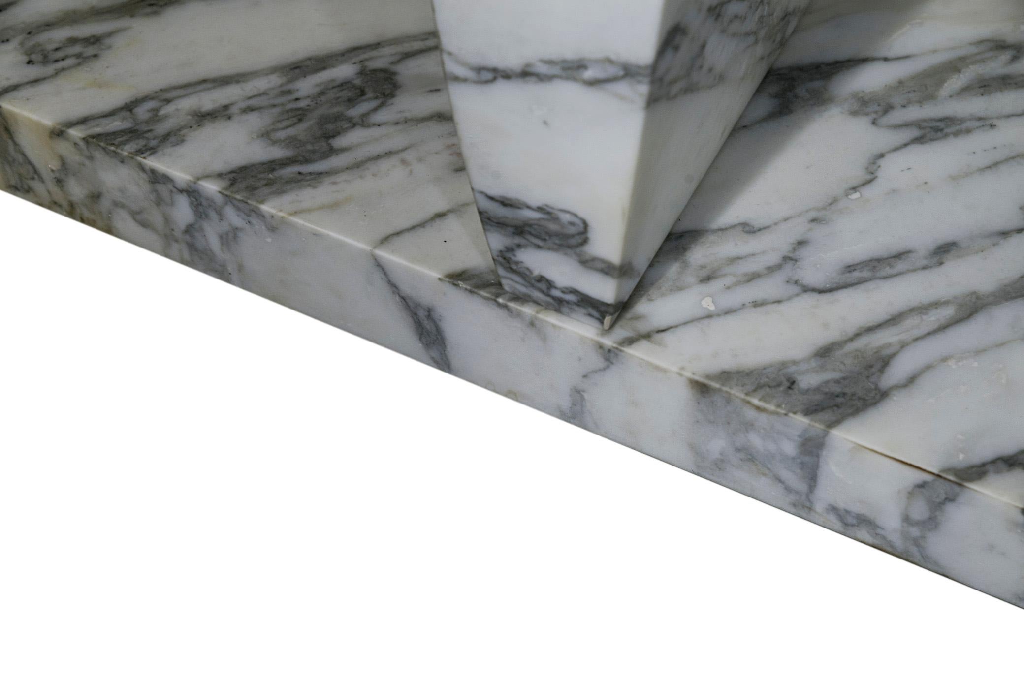 Marble Console Table Made by Ettore Sottsass (1917-2007), circa 1980, Italy In Good Condition In Nice, Cote d' Azur