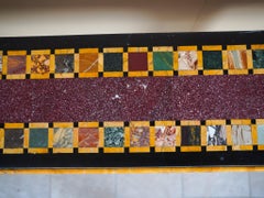 Marble consolle with precious stones