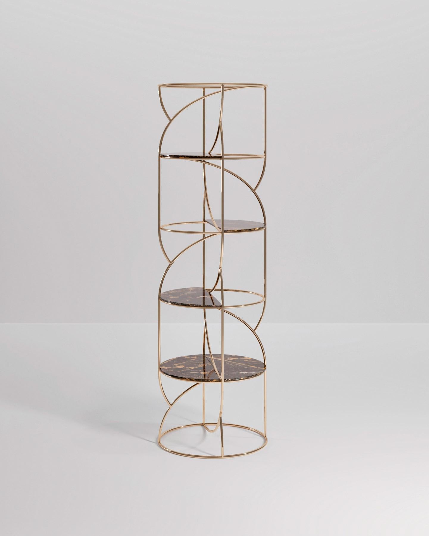 Marble Cosette 180 Shelf by GIROTTI ENRICO
Dimensions: D 54 x H 180 cm
Materials: Galvanic Structure, Marble.

Enrico Girotti is an industrial designer who has found in the word “maker” his most authentic form of expression. Graduated in Industrial