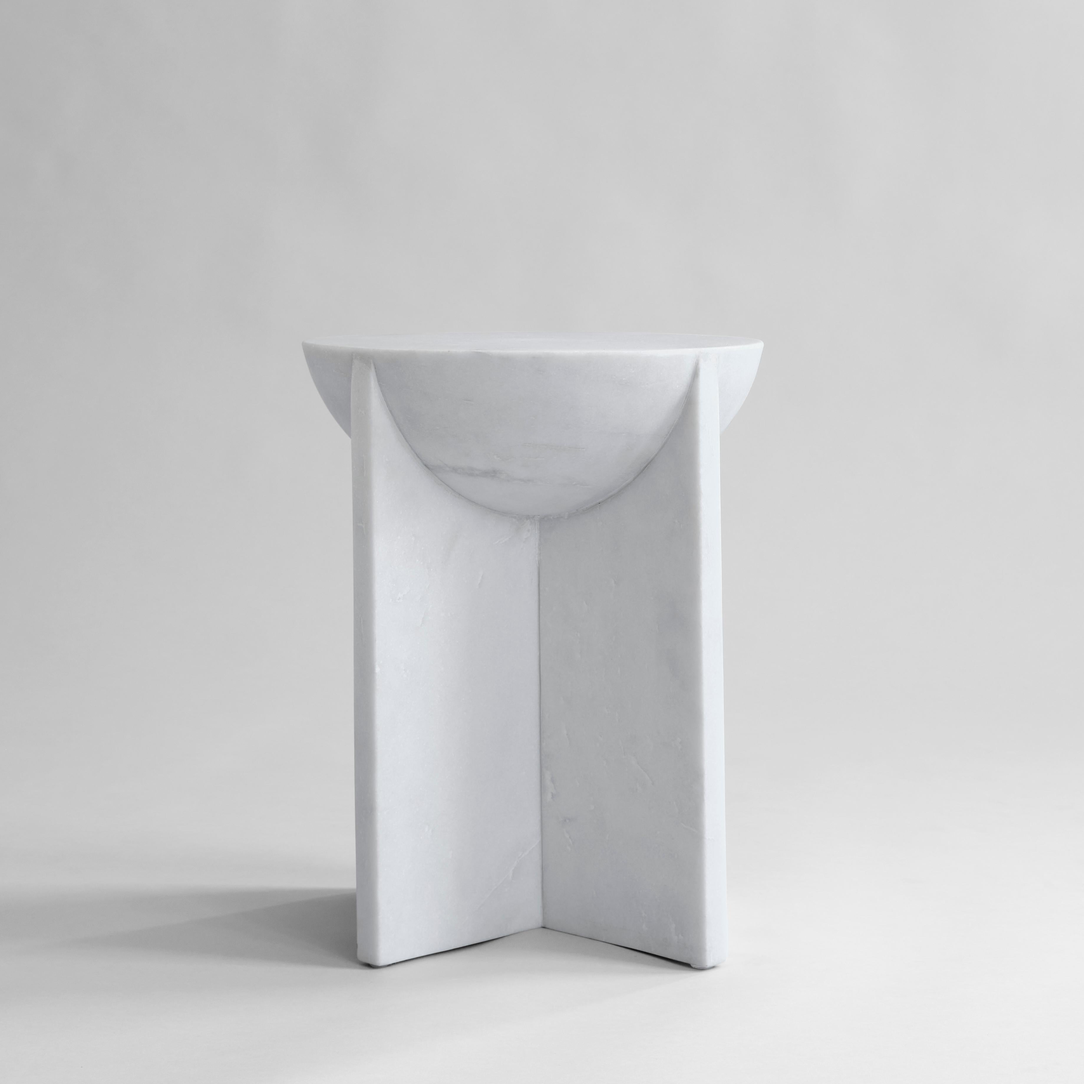 Modern Marble Cross Side Table / Stool by 101 Copenhagen For Sale