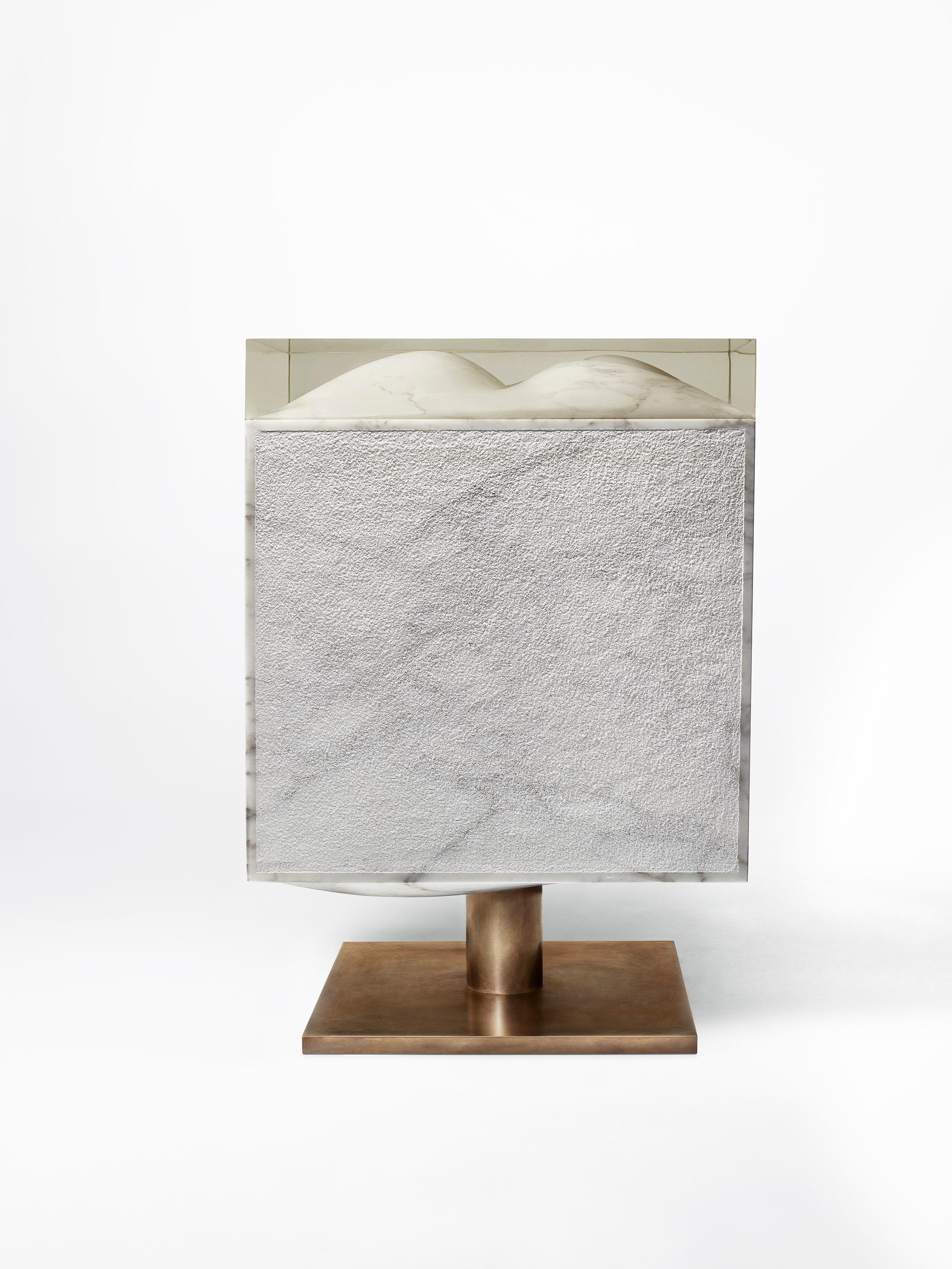 Modern Marble Cube Table by Jonathan Hansen
