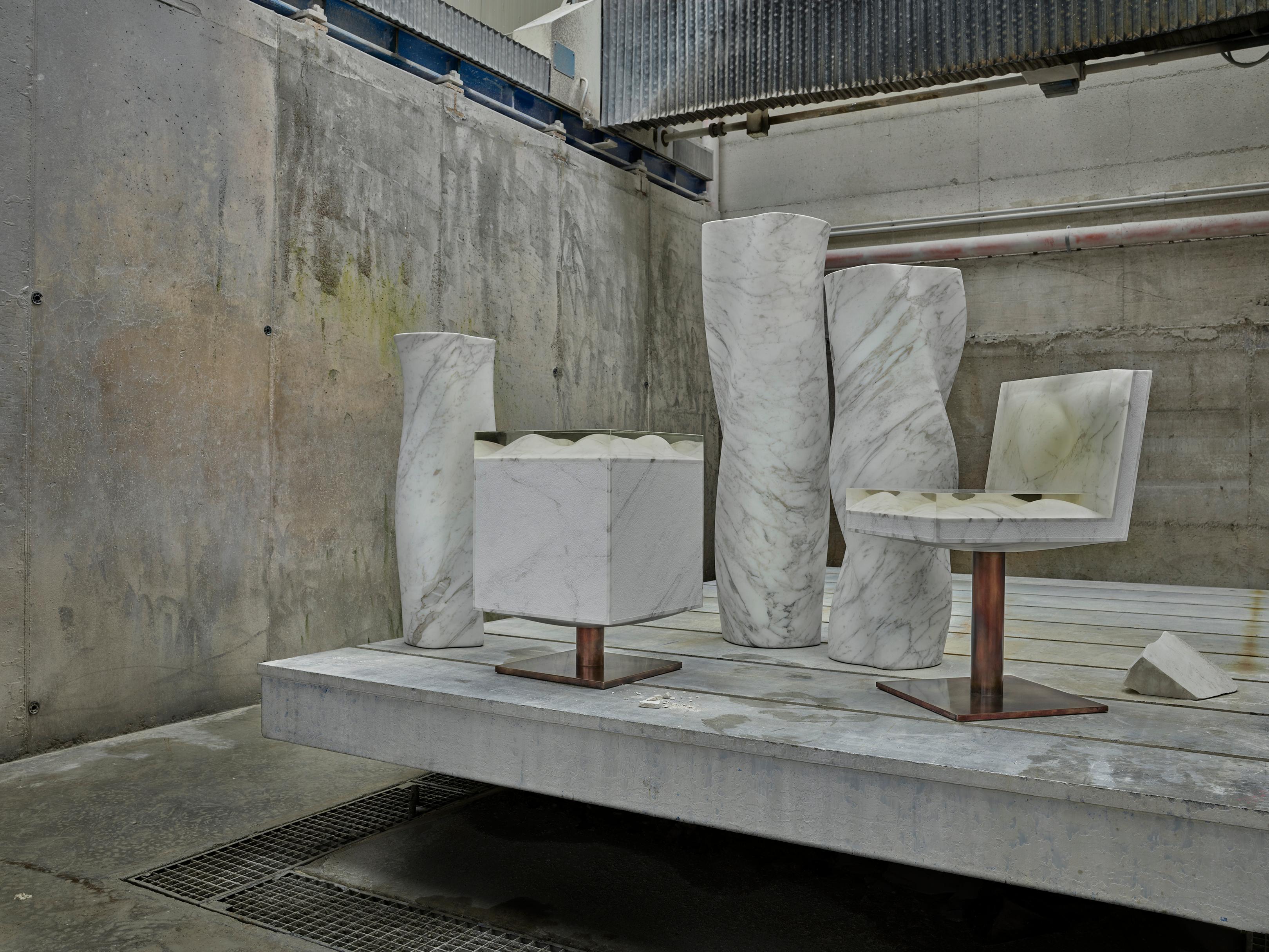Table cubique en marbre de Jonathan Hansen Neuf - En vente à Geneve, CH