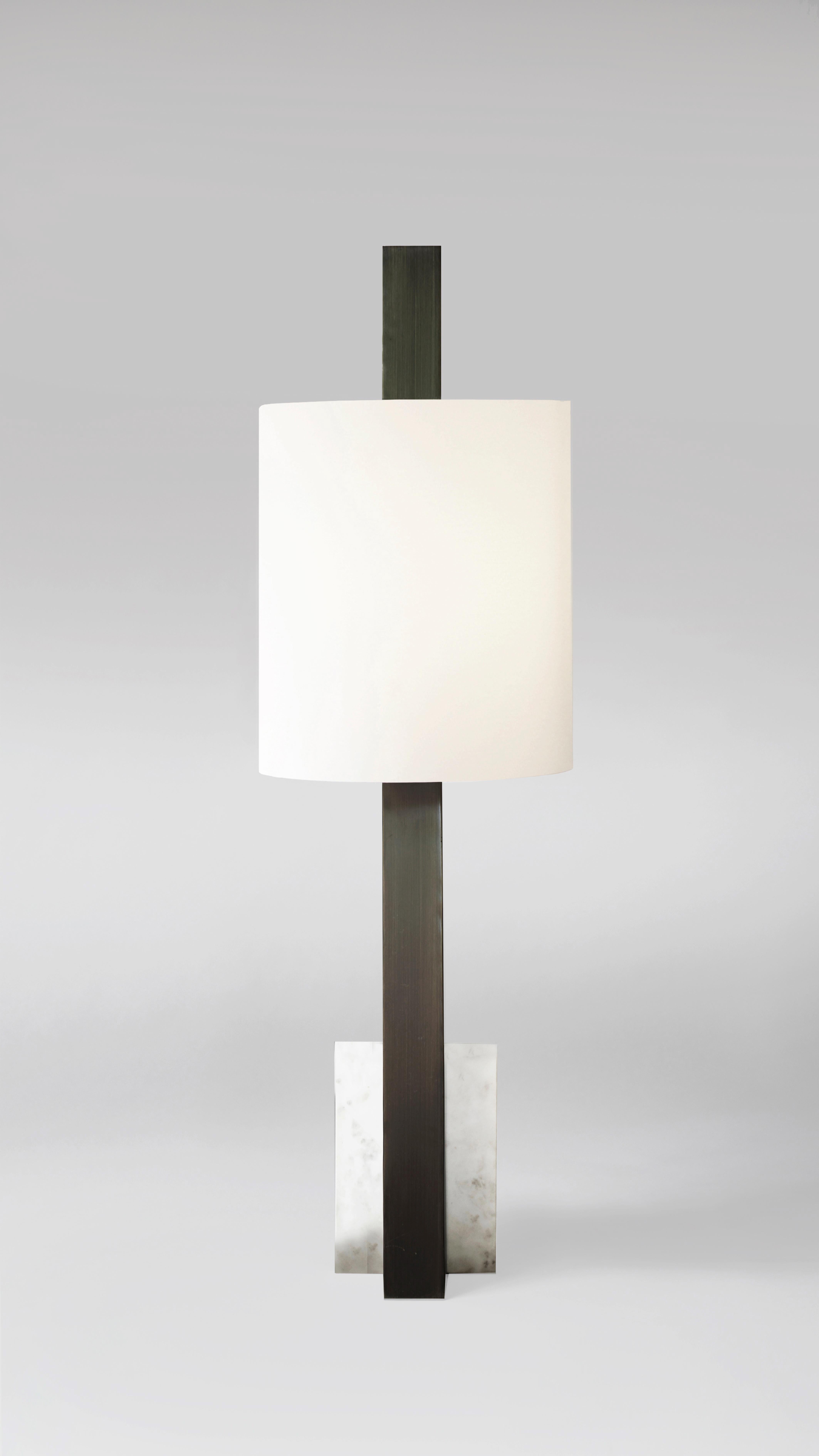 Modern Marble Cut Triangle I Table Lamp by Square in Circle For Sale