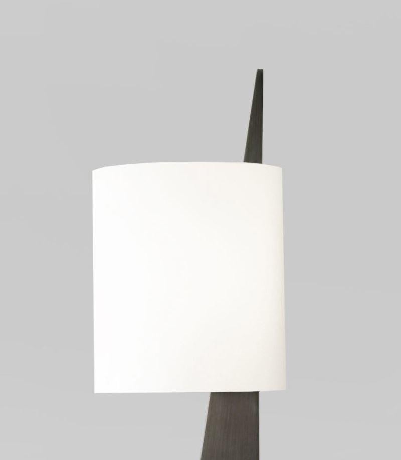 British Marble Cut Triangle I Table Lamp by Square in Circle For Sale