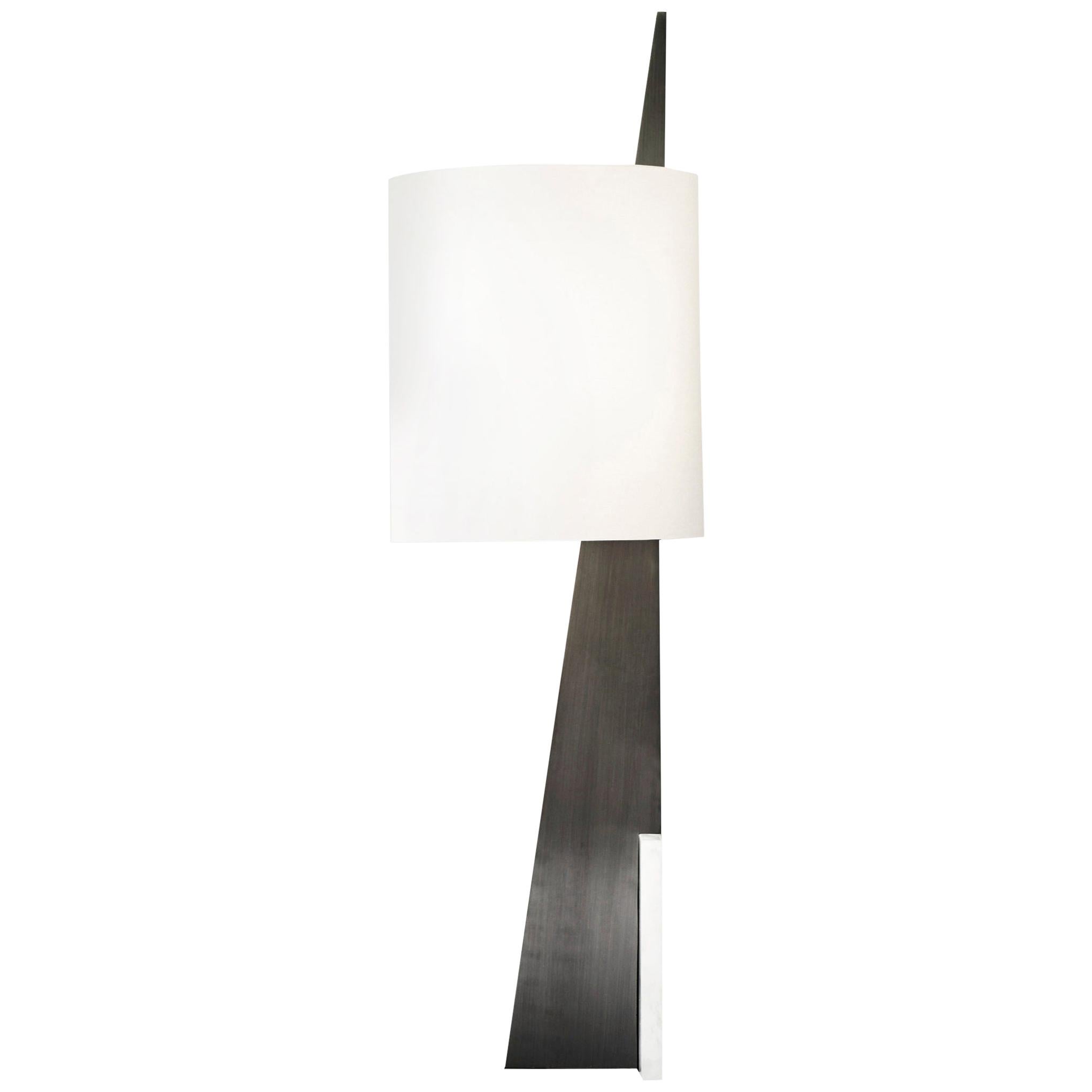 Marble Cut Triangle I Table Lamp by Square in Circle