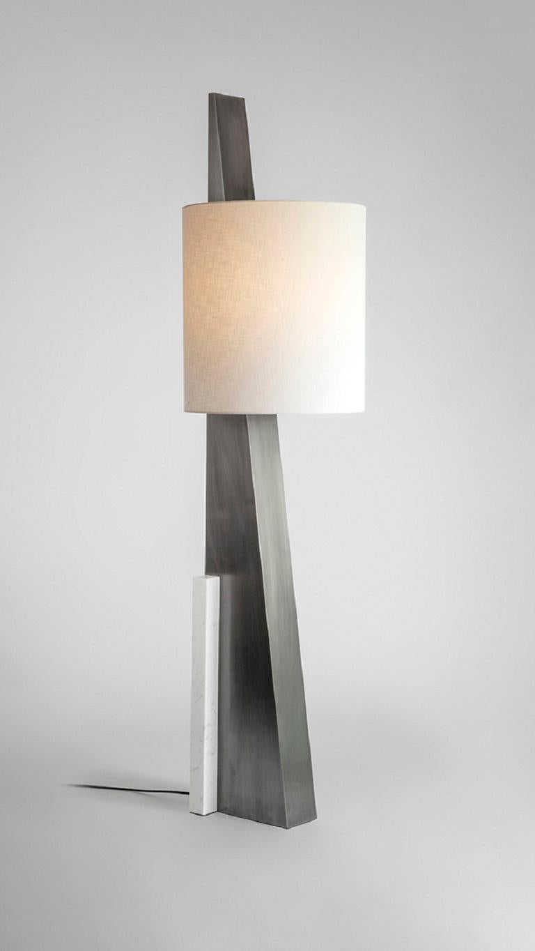 Modern Marble Cut Triangle II Table Lamp by Square in Circle For Sale