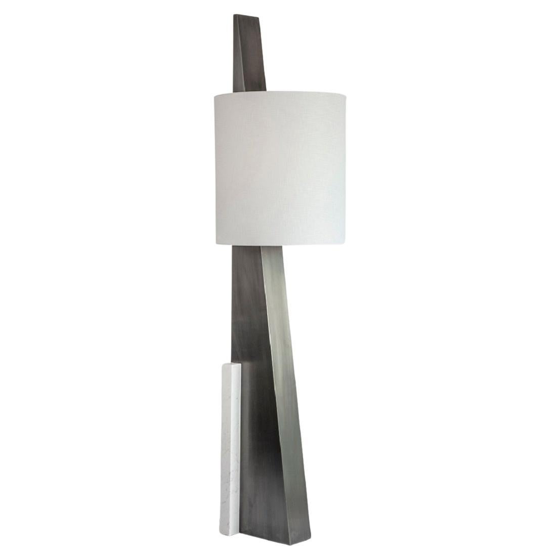 Marble Cut Triangle II Table Lamp by Square in Circle For Sale