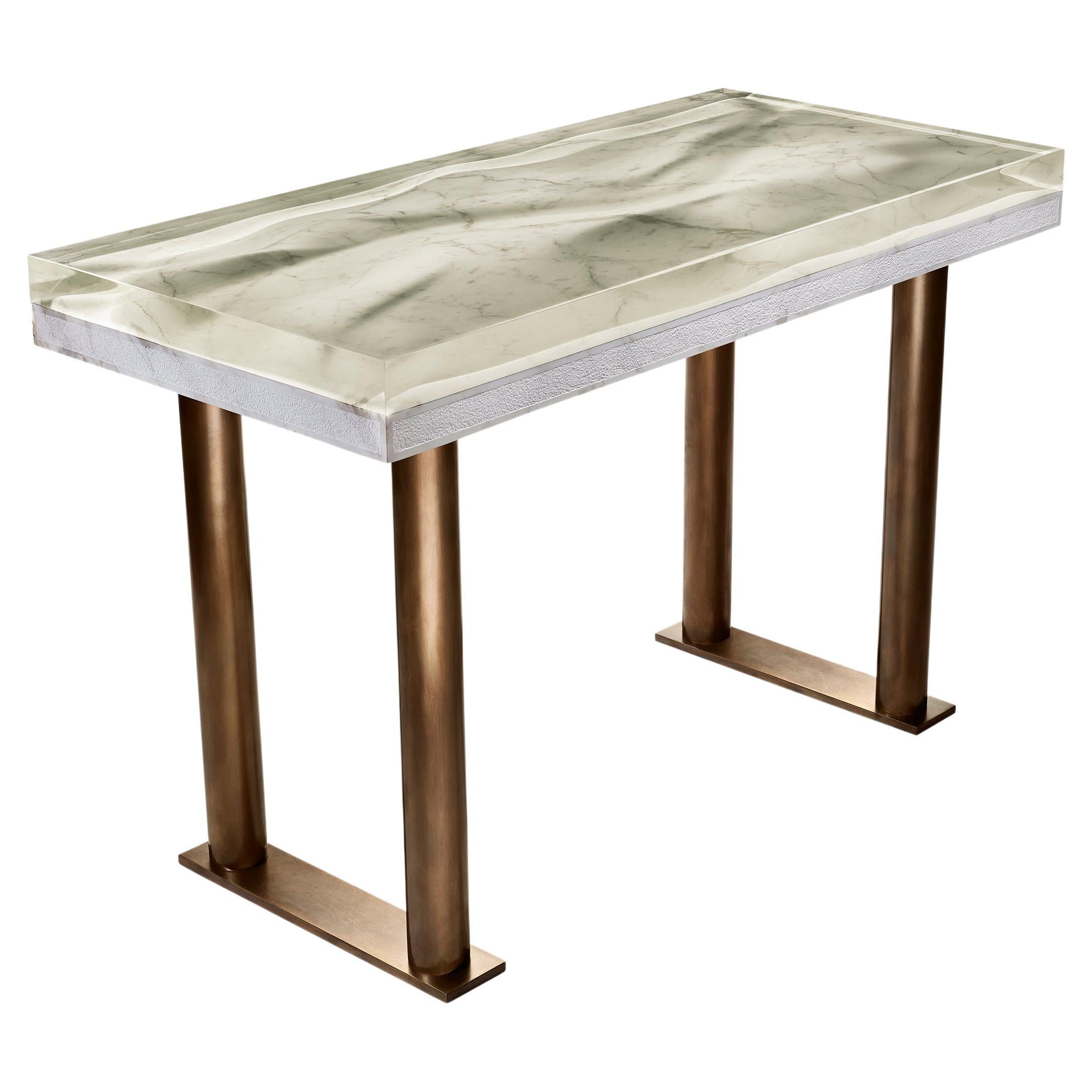 Marble Desk by Jonathan Hansen For Sale