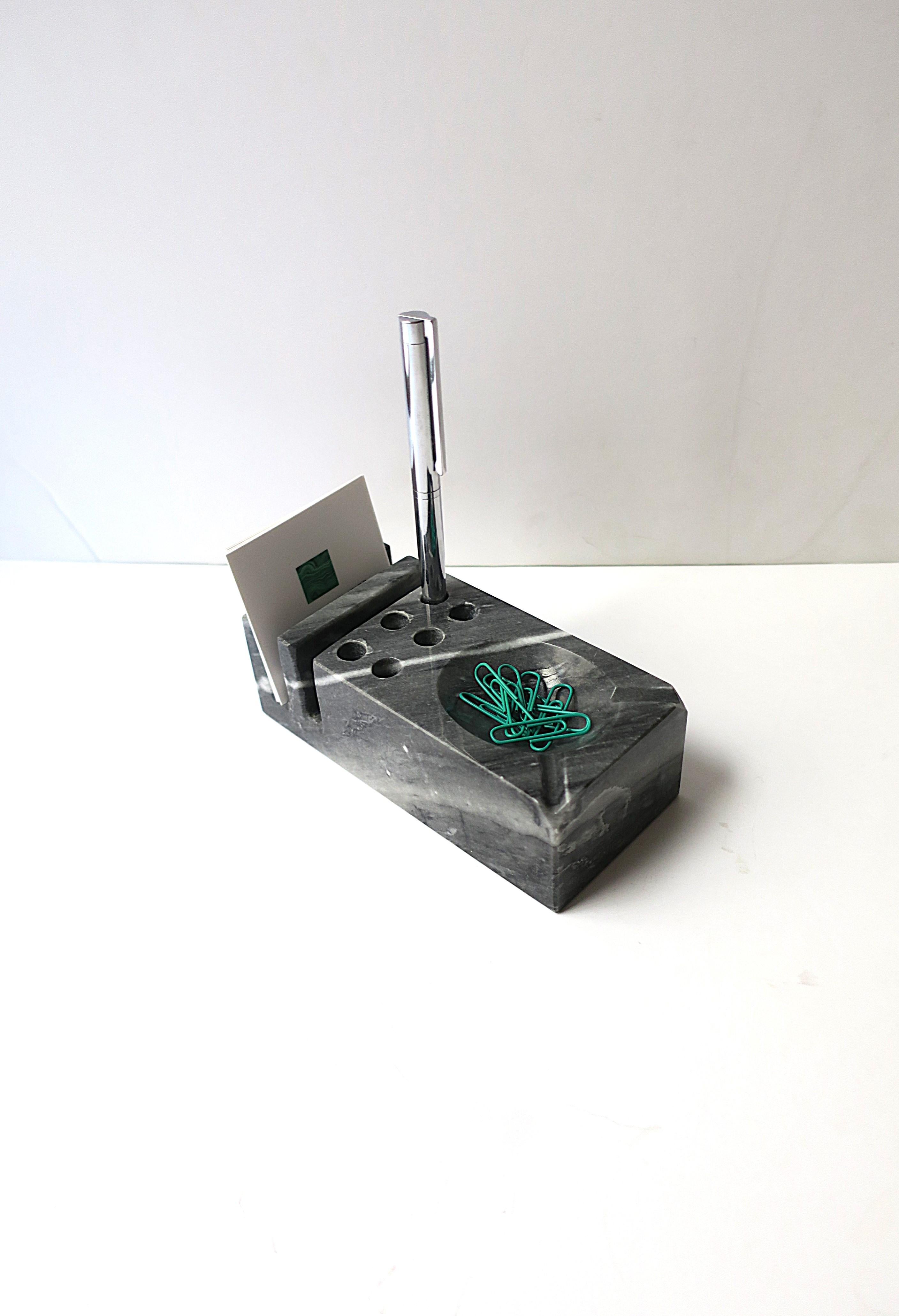 Modern Marble Desk Pen Holder Organizer For Sale