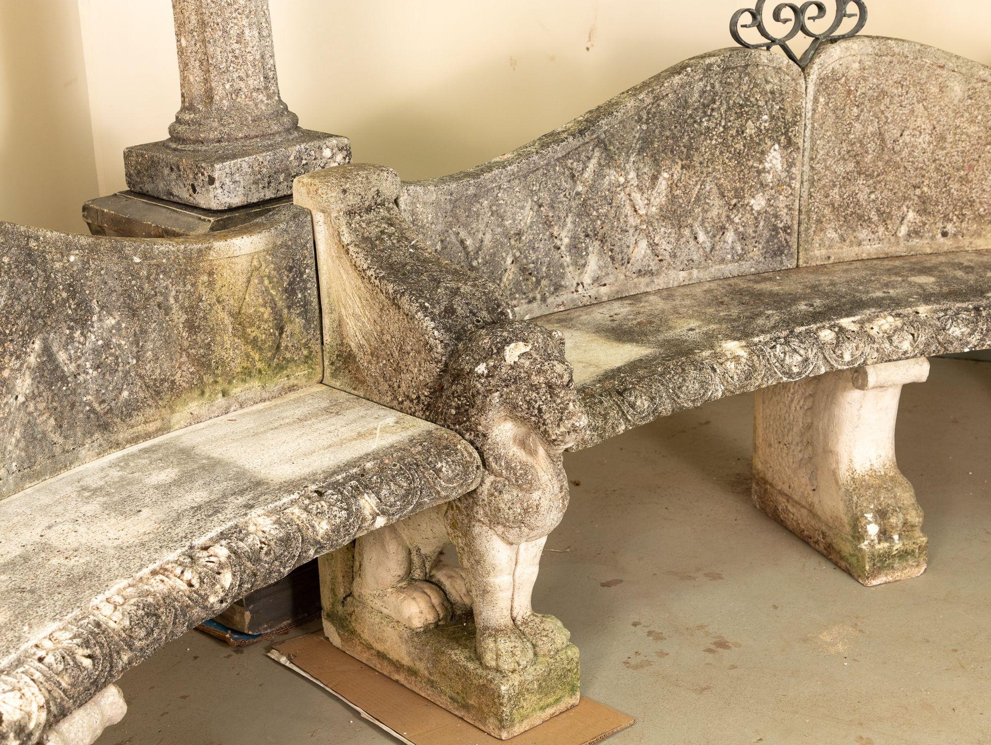 Marble di Latte Garden Loggia, Italy Late 20th Century In Good Condition For Sale In South Salem, NY