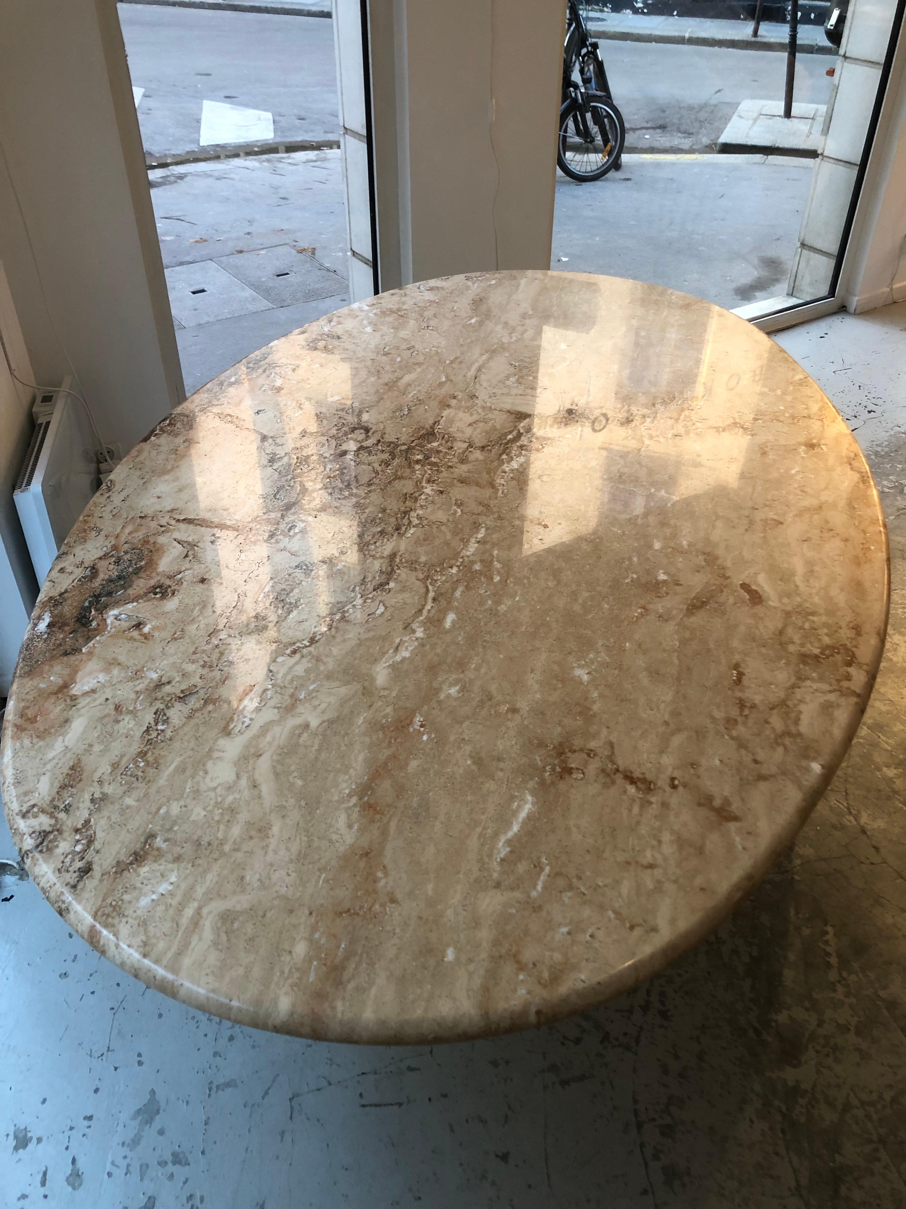 Mid-Century Modern Marble Dining Table 1970s