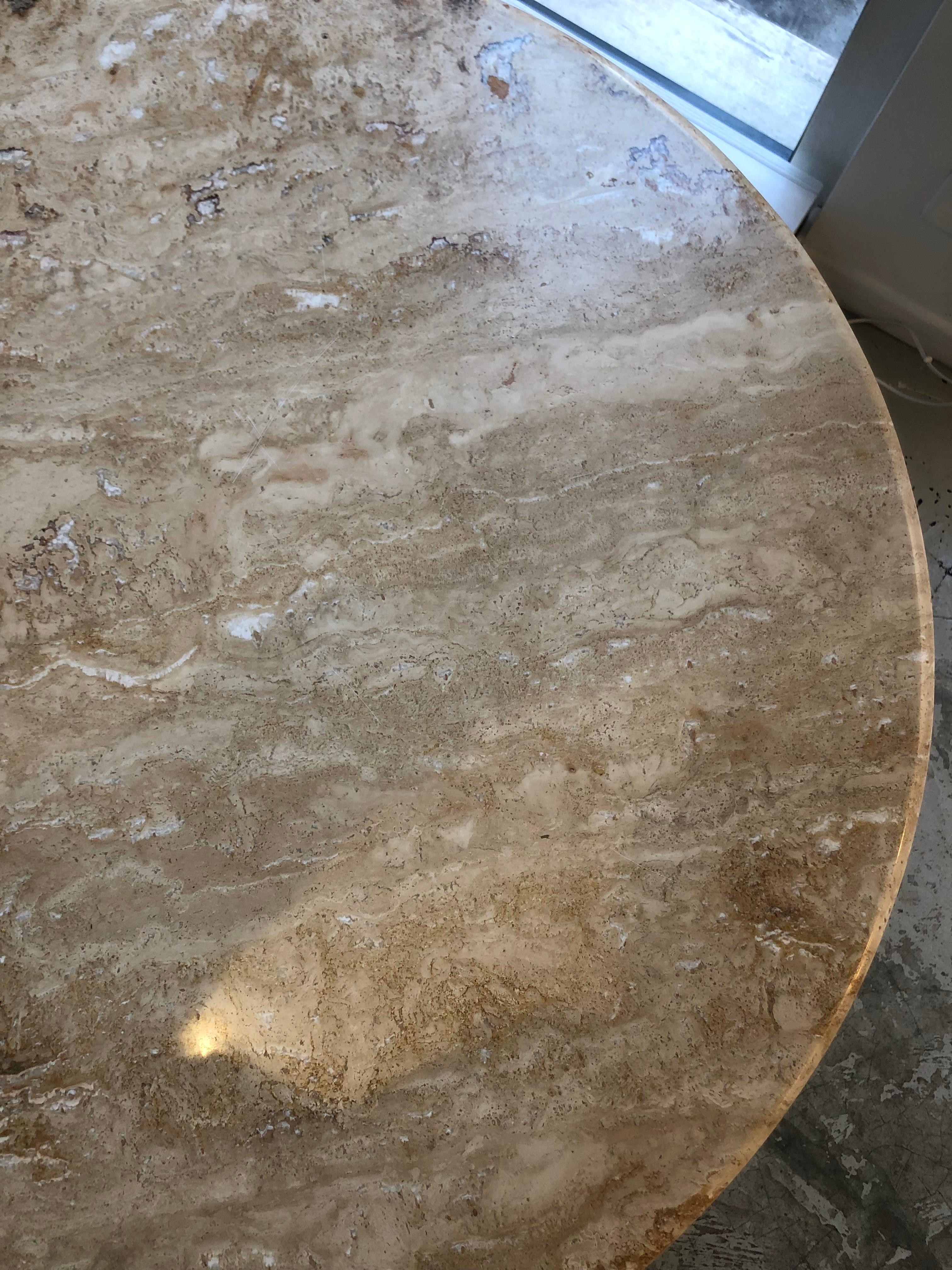 Marble Dining Table 1970s In Good Condition In PARIS, FR