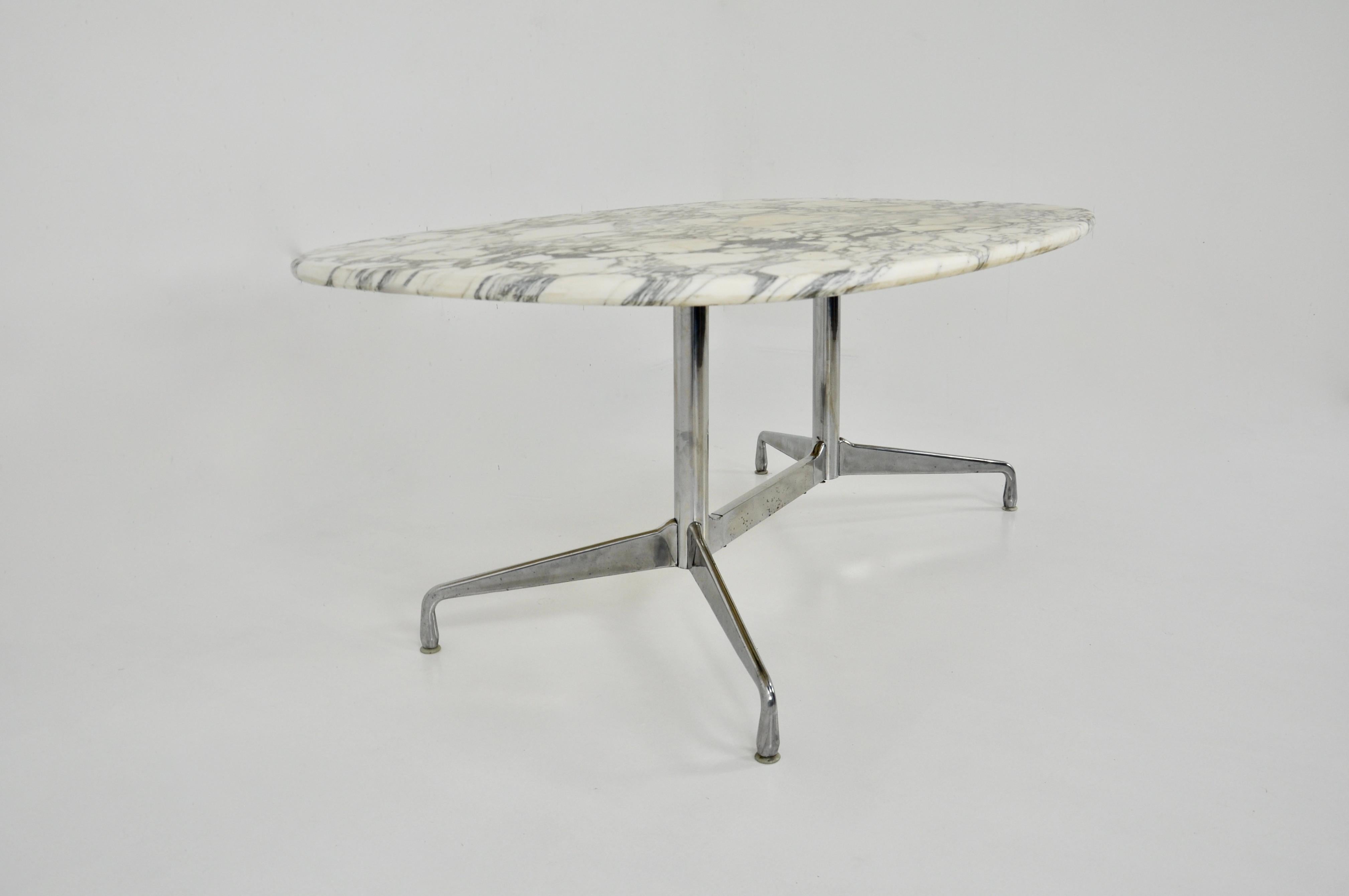 Mid-Century Modern Marble Dining Table by Charles and Ray Eames for Herman Miller, 1970s