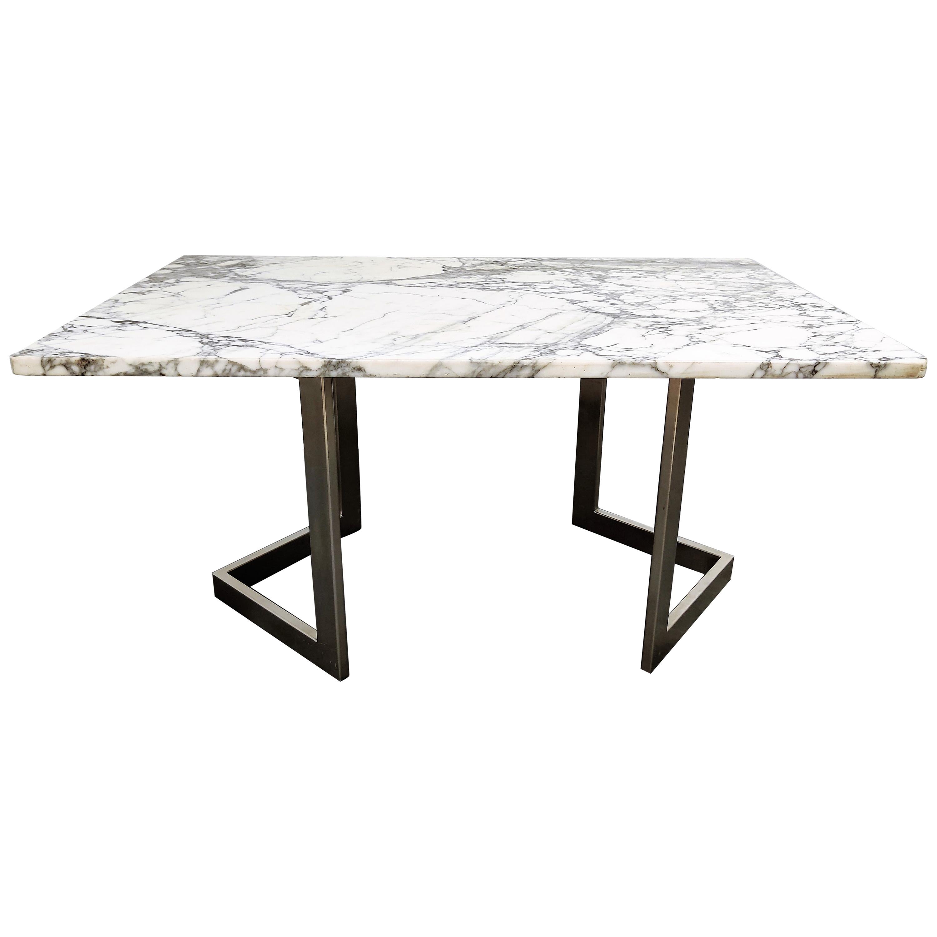 Marble Dining Table by Francoise See, 1970s
