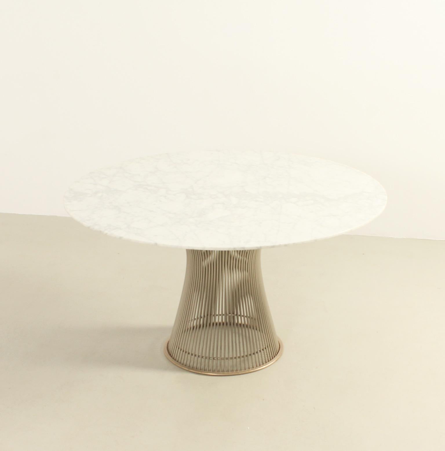 Mid-Century Modern Table de salle à manger en marbre Warren Platner pour Knoll en vente