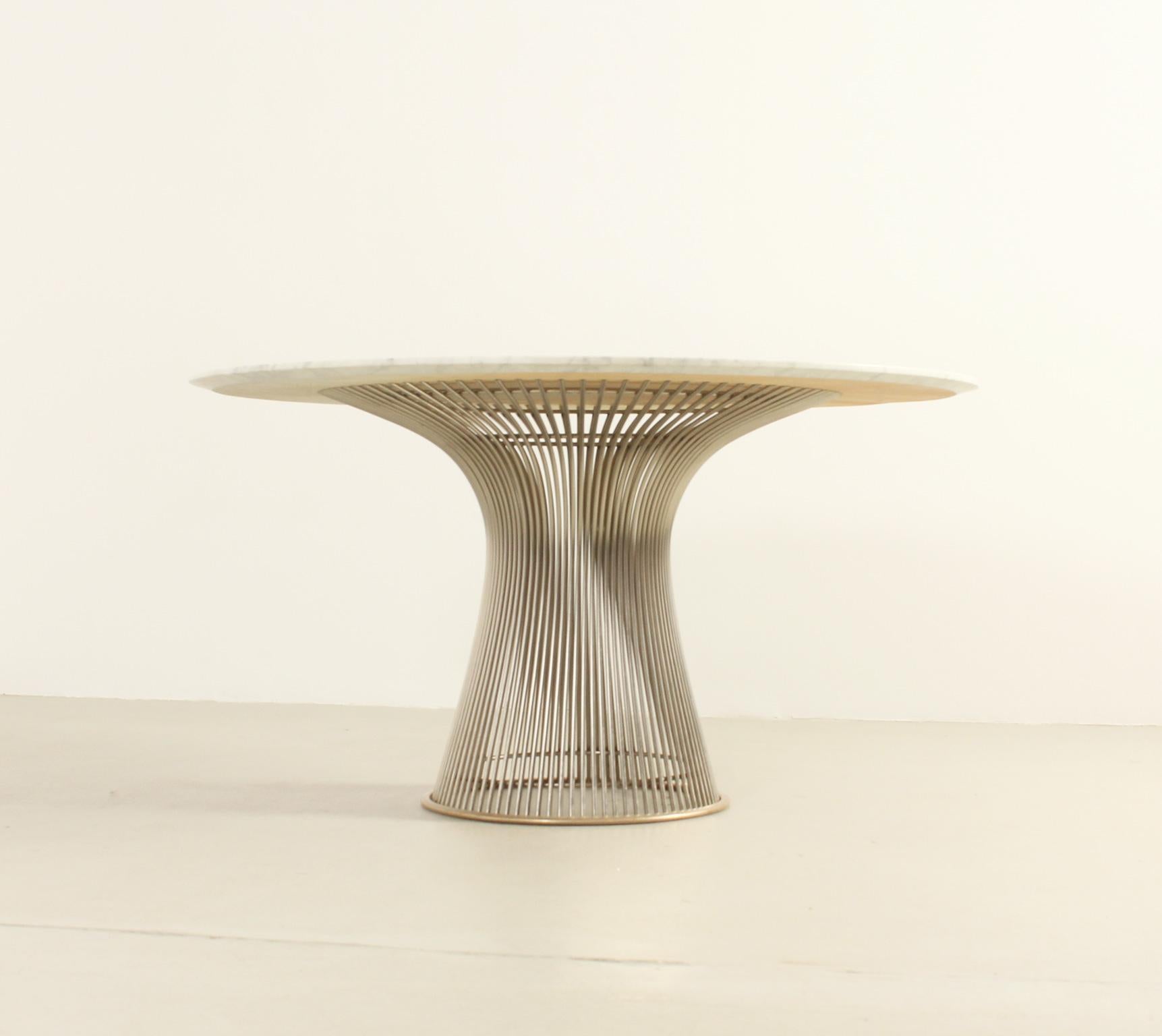 Américain Table de salle à manger en marbre Warren Platner pour Knoll en vente